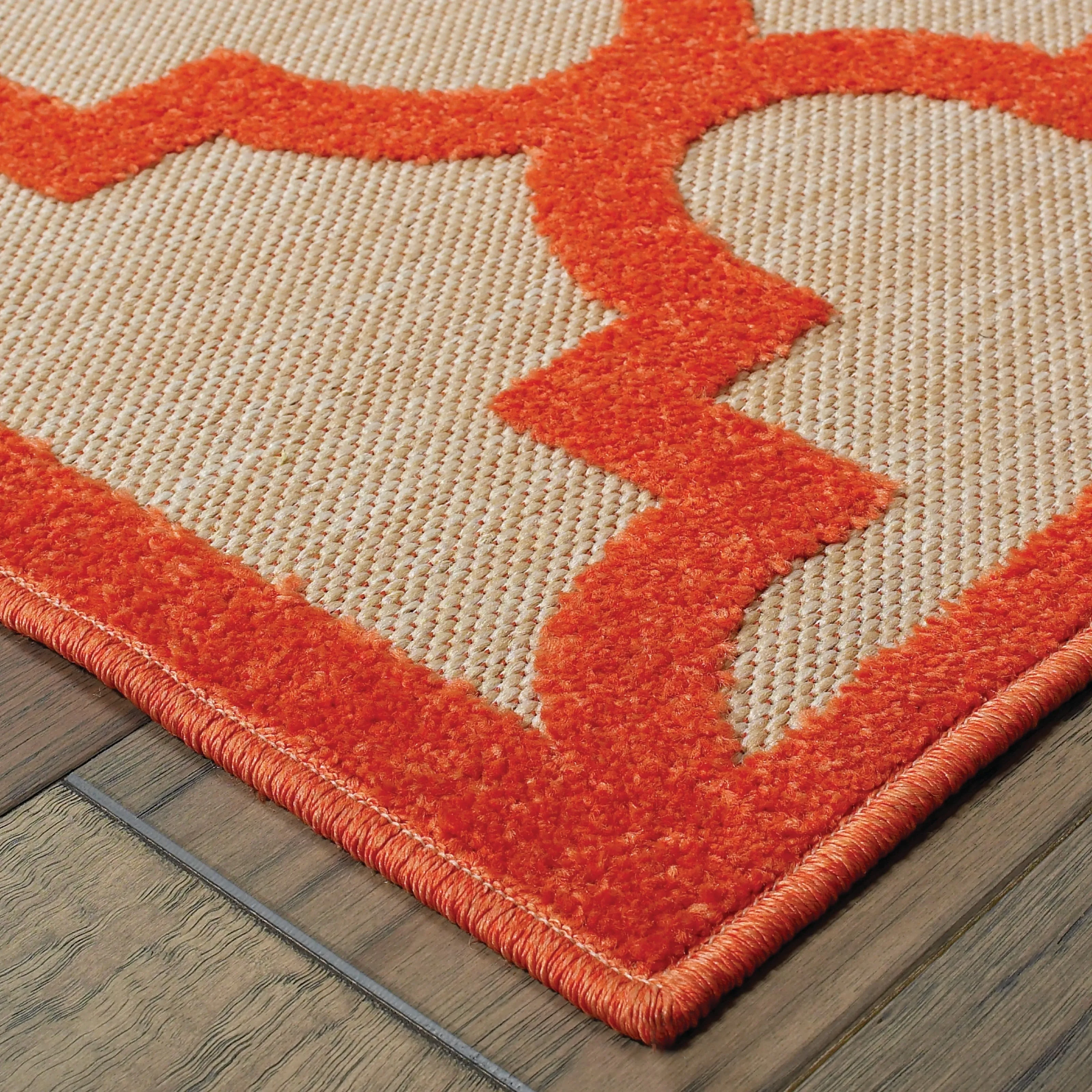 Style Haven Cara Mixed Pile Quatrafoil Lattice Indoor/ Outdoor Area Rug