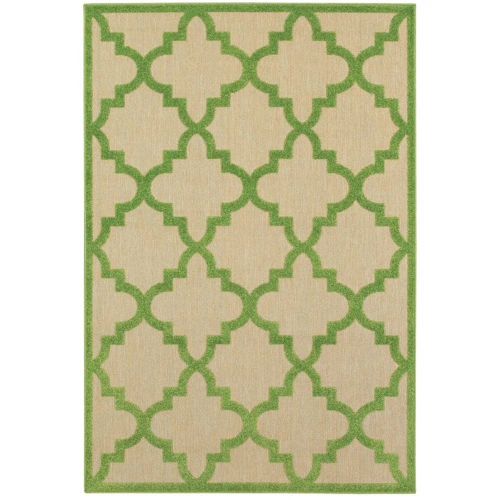 Style Haven Cara Mixed Pile Quatrafoil Lattice Indoor/ Outdoor Area Rug