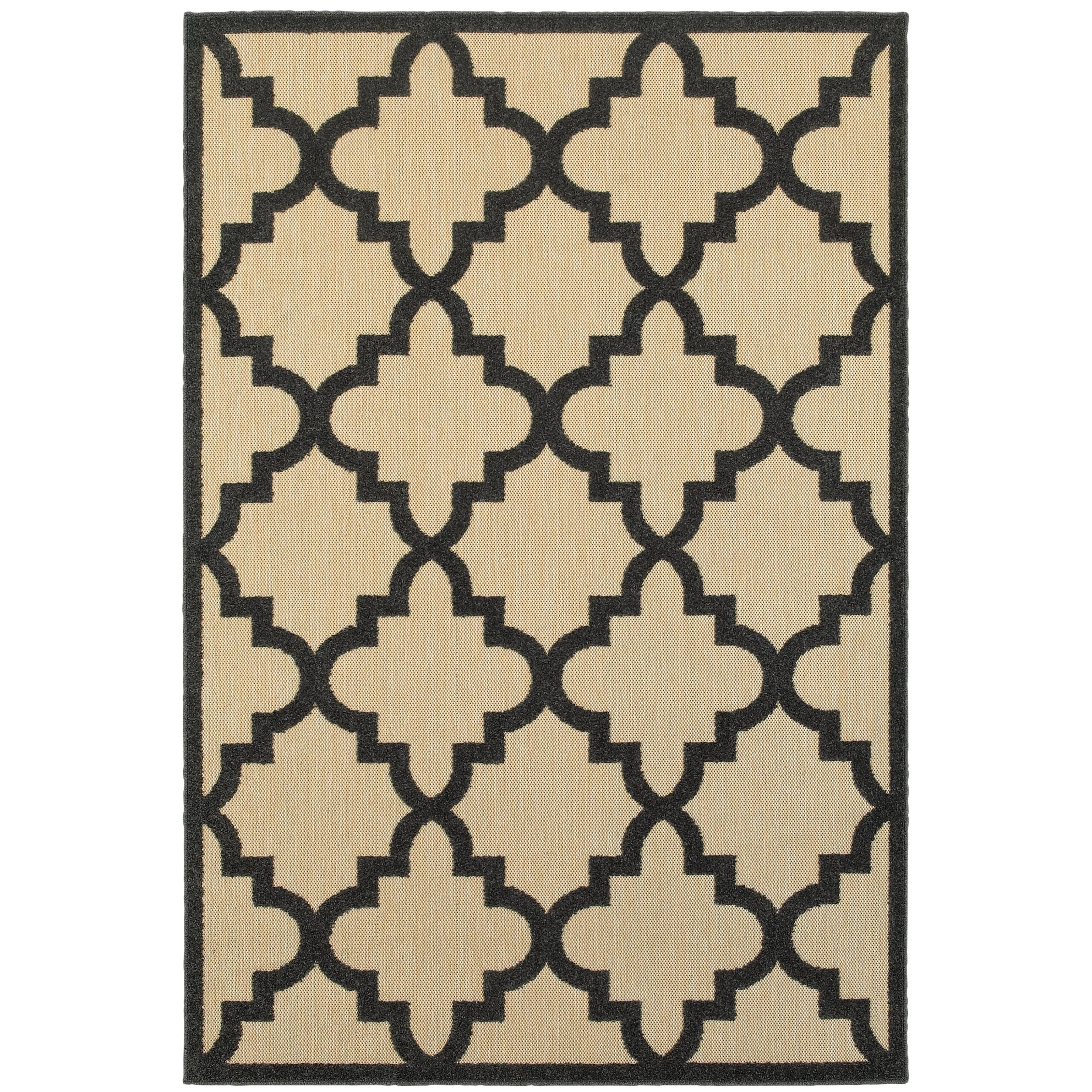 Style Haven Cara Mixed Pile Quatrafoil Lattice Indoor/ Outdoor Area Rug