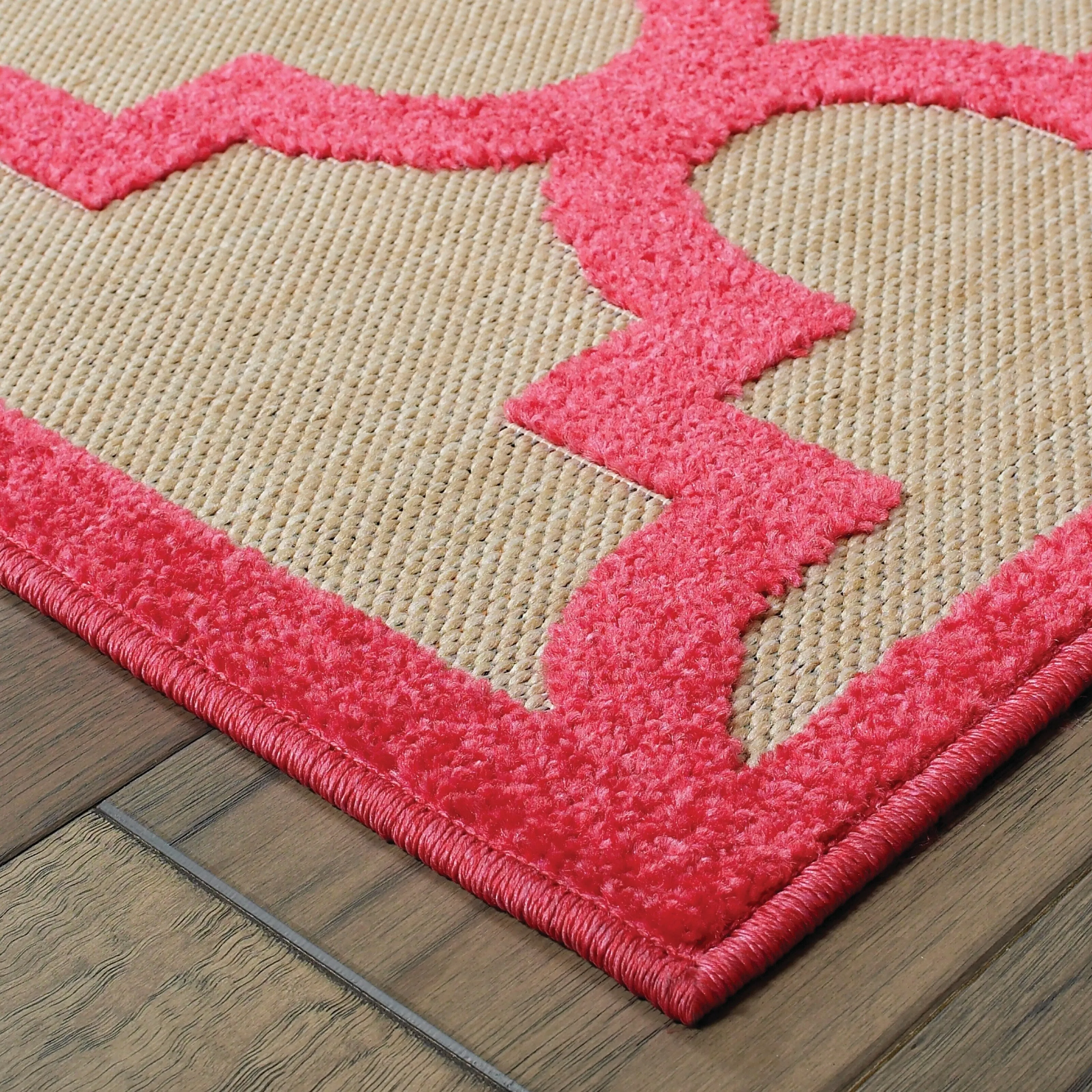 Style Haven Cara Mixed Pile Quatrafoil Lattice Indoor/ Outdoor Area Rug