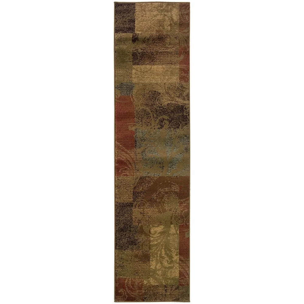 Style Haven Damask Impressions Color Block Area Rug