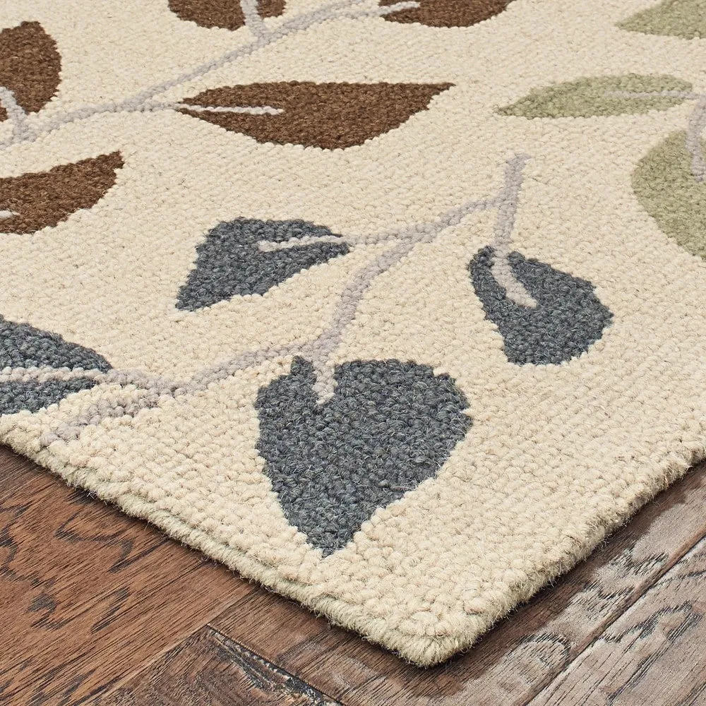 Style Haven Evangeline Vines and Leaves Handmade Wool Area Rug
