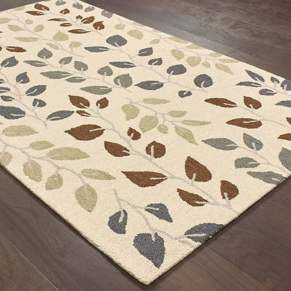 Style Haven Evangeline Vines and Leaves Handmade Wool Area Rug