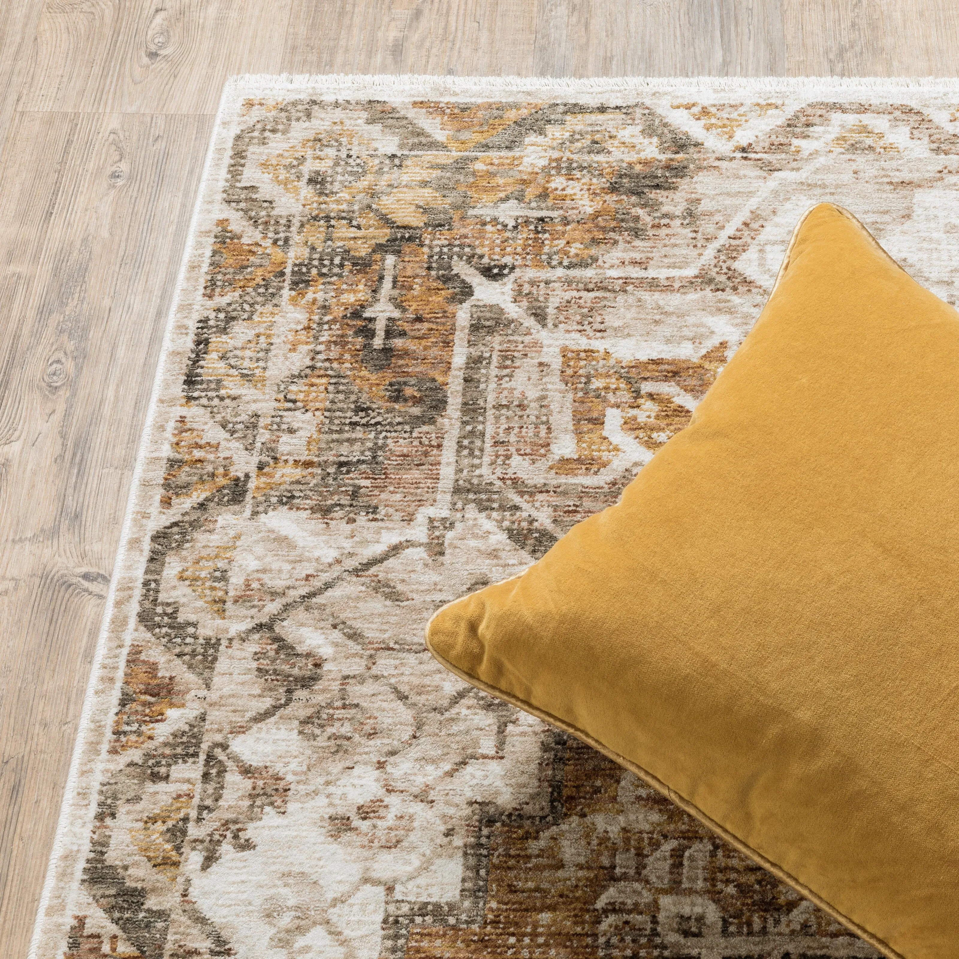 Style Haven Marley Distressed Medallion Fringed Area Rug