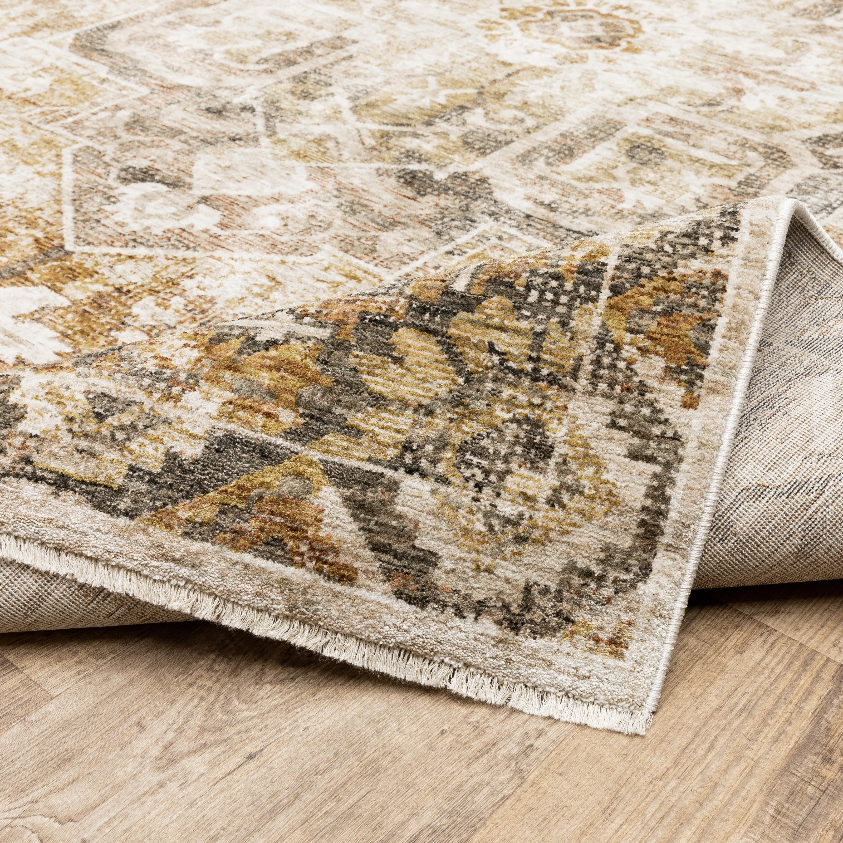 Style Haven Marley Distressed Medallion Fringed Area Rug
