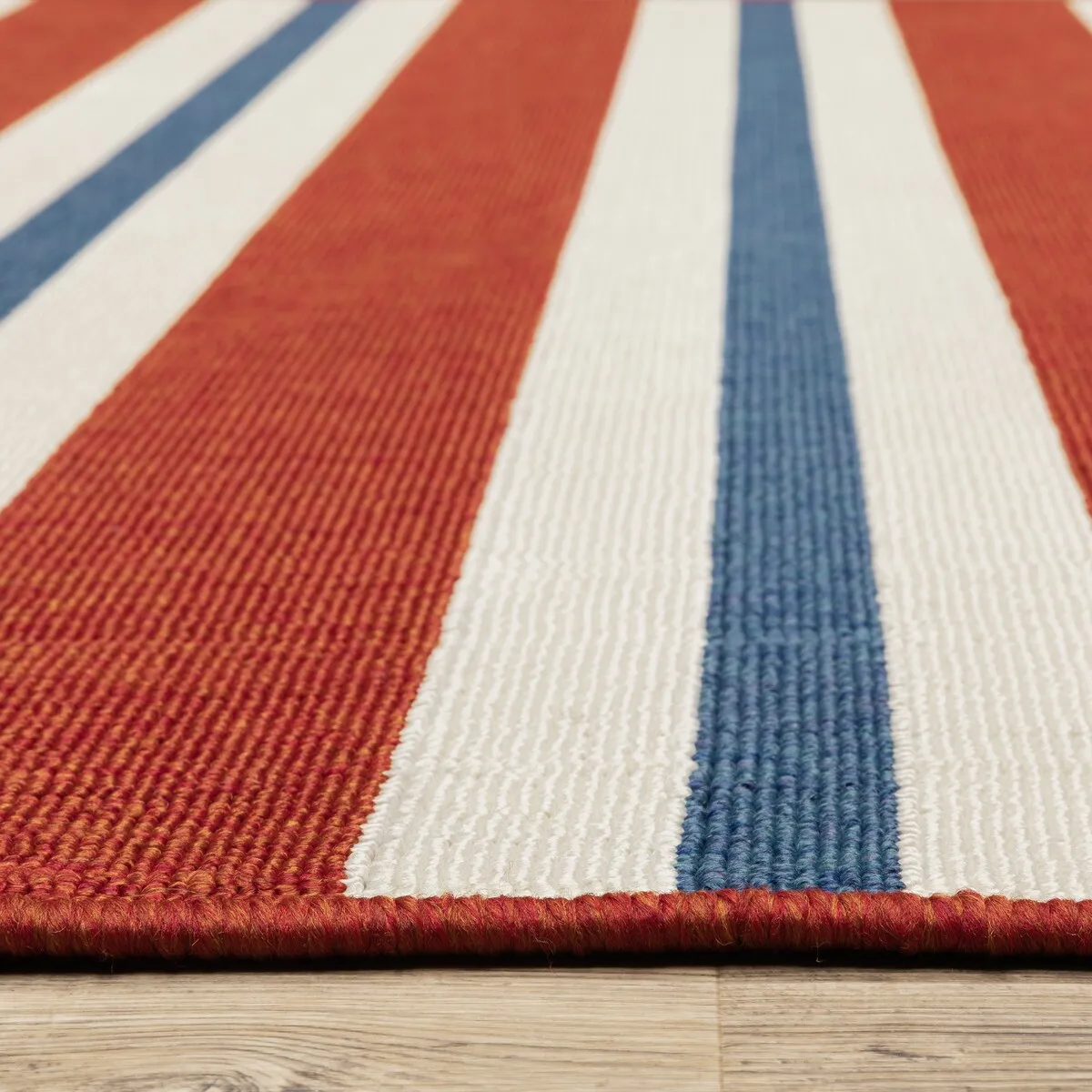 Style Haven Martinique Horizontal Multi-Striped Area Rug