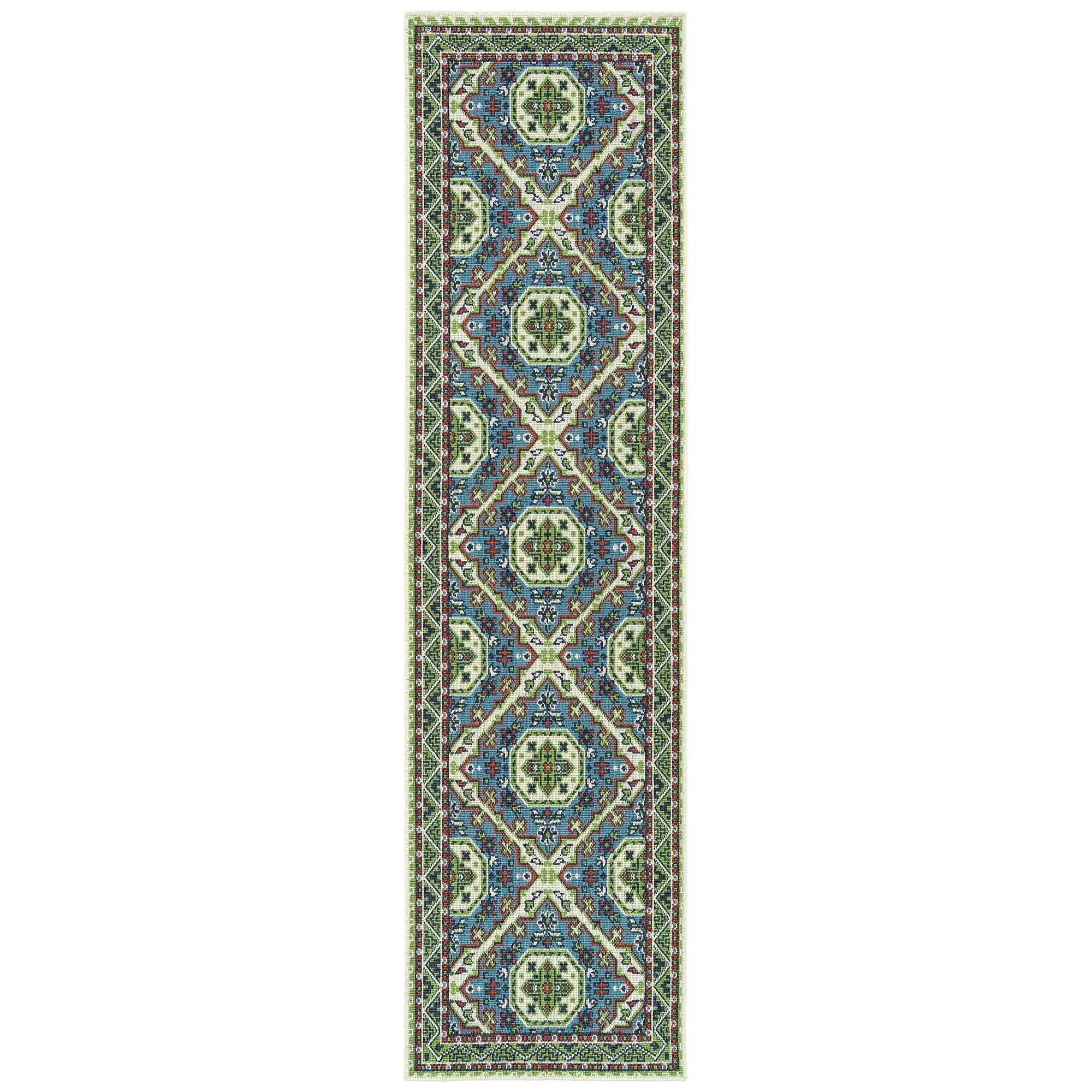 Sunice Traditional Oriental Floral Pattern Indoor/ Outdoor Area Rug