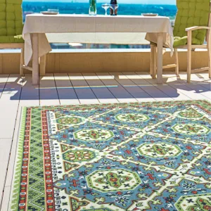Sunice Traditional Oriental Floral Pattern Indoor/ Outdoor Area Rug