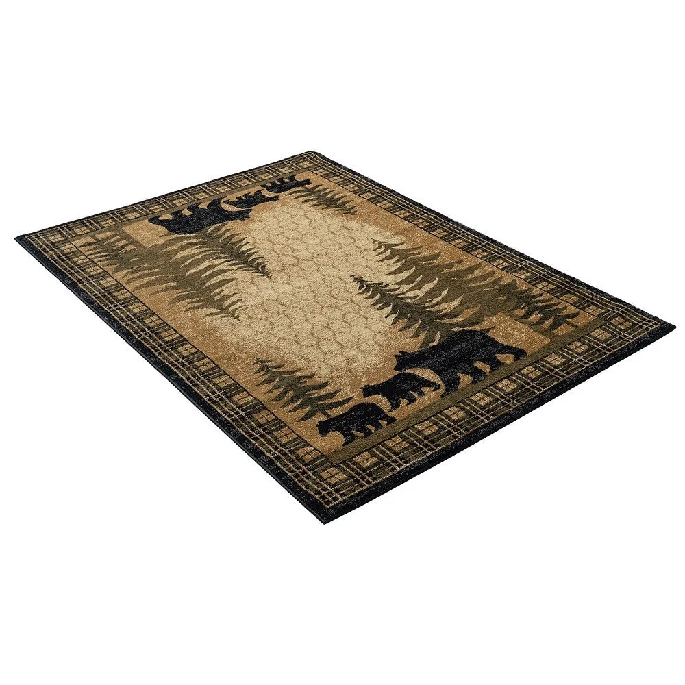 Sunset Valley Cub Country Antique Lodge Area Rug