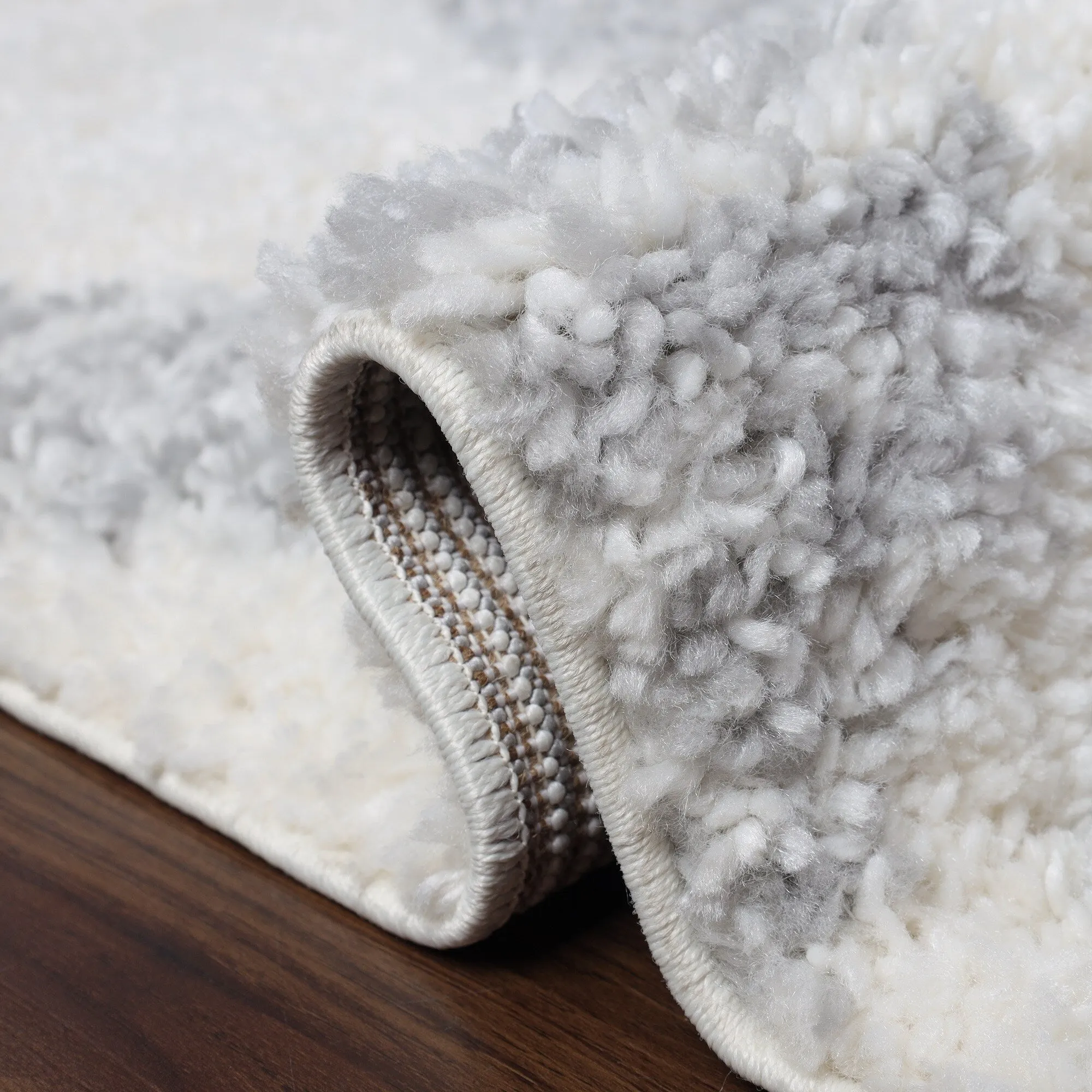 Superior Bohemian Geometric Indoor Plush Shag Area Rug with Tassels