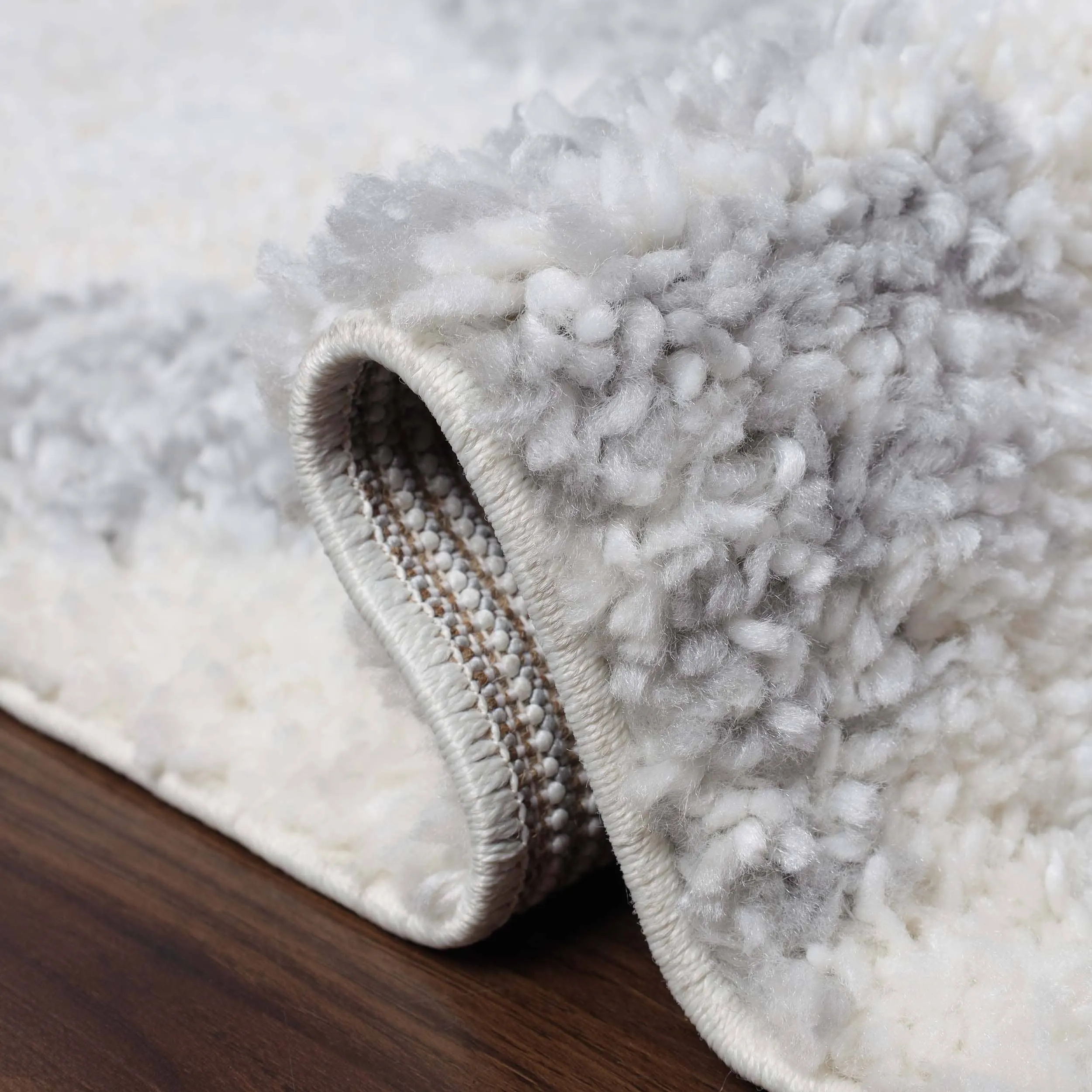Superior Bohemian Geometric Indoor Plush Shag Area Rug with Tassels