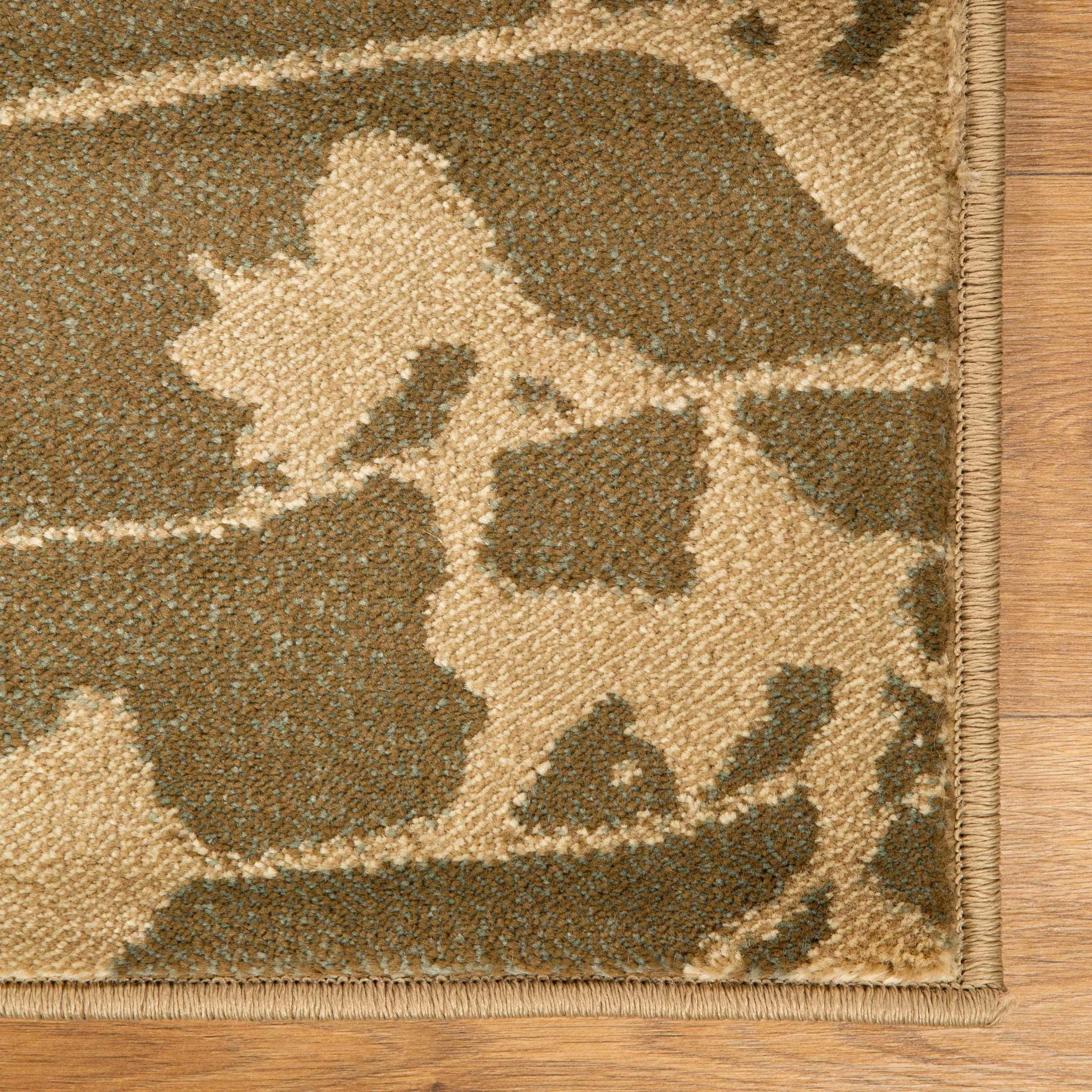 Superior Floral Color Block Geometric Power-Loomed Indoor Area Rug
