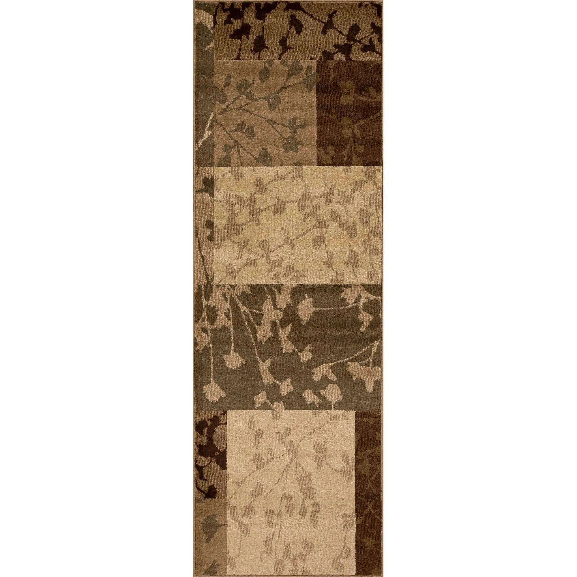 Superior Floral Color Block Geometric Power-Loomed Indoor Area Rug