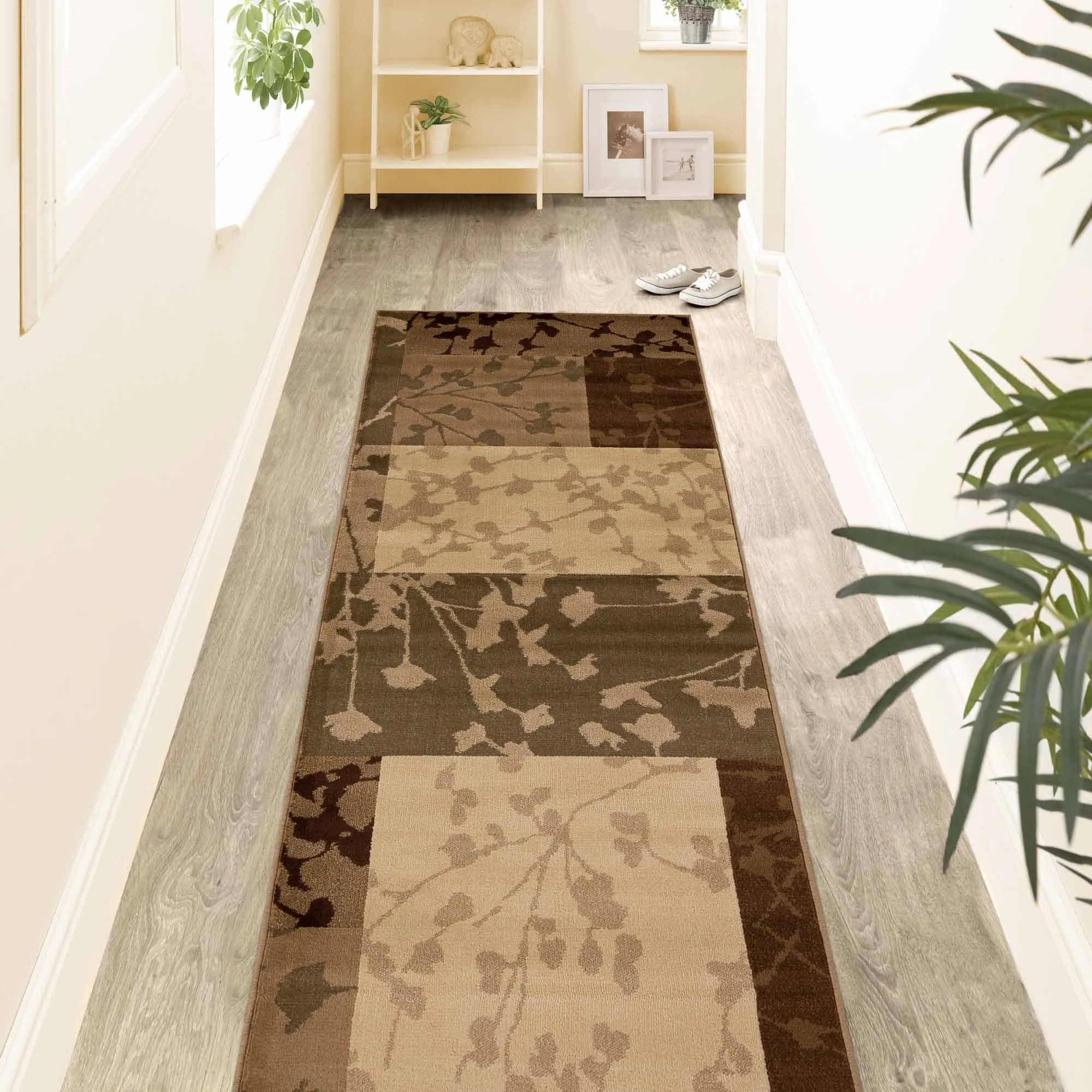 Superior Floral Color Block Geometric Power-Loomed Indoor Area Rug