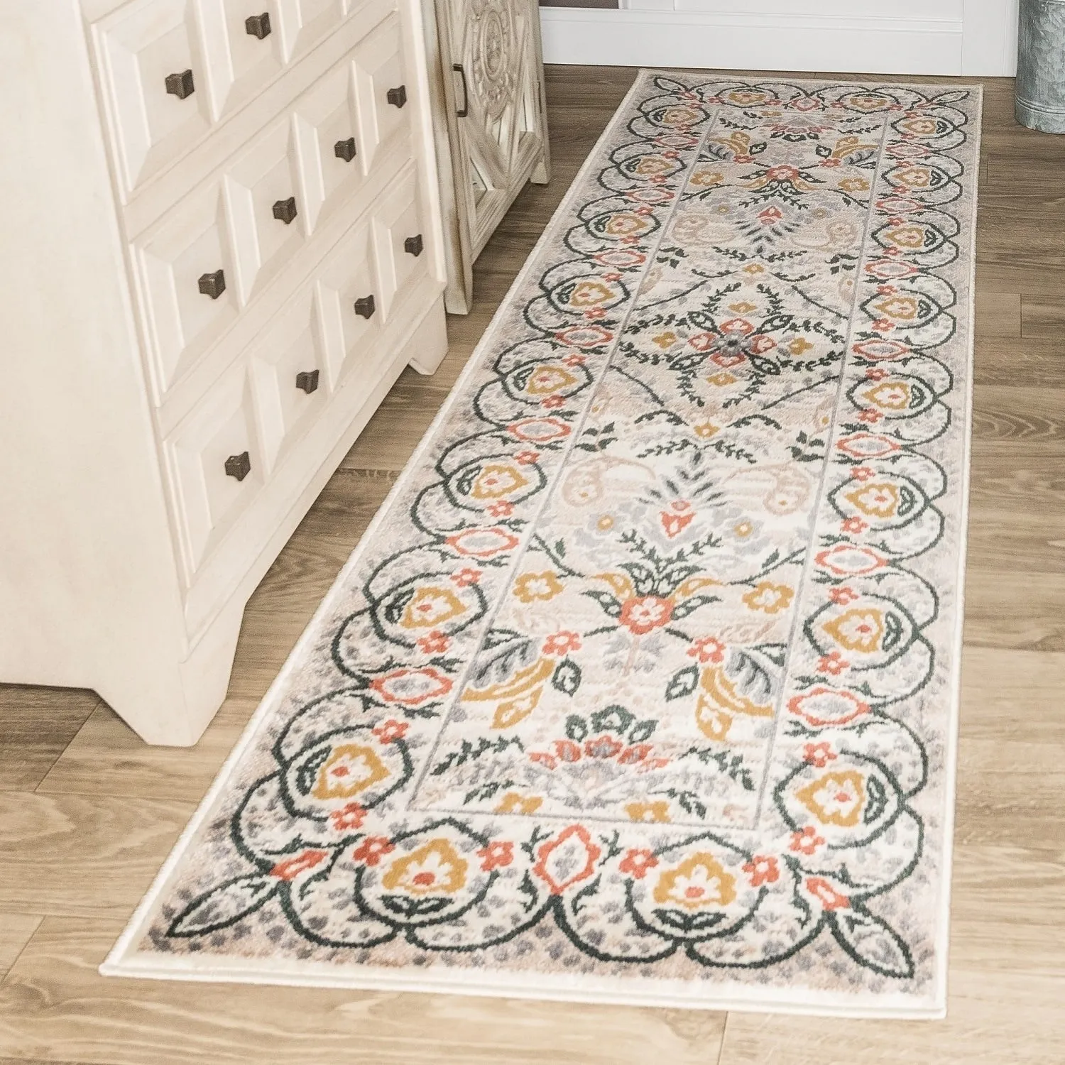 Superior Larkin Floral Paisley Tan Indoor Bohemian Area Rug