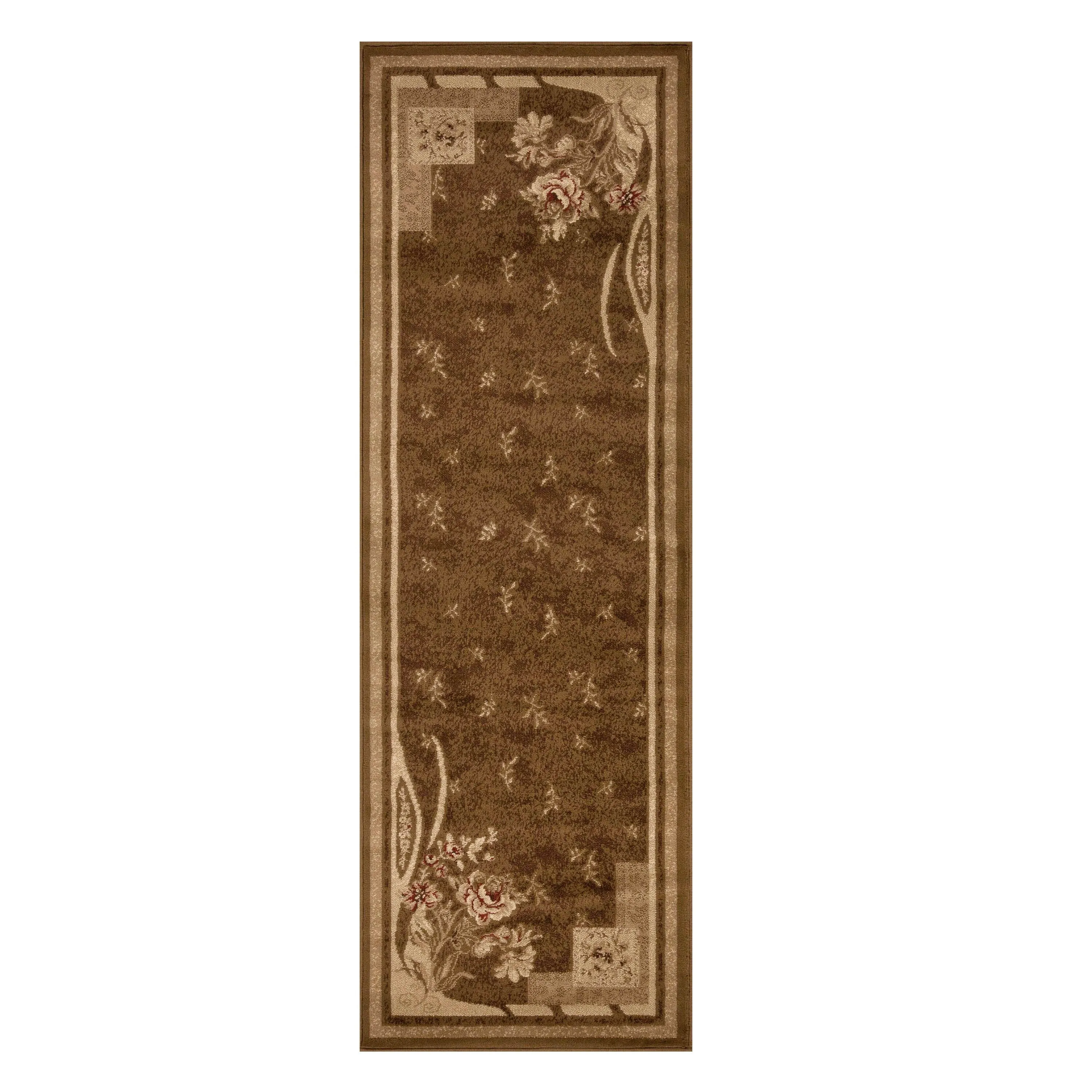 Superior Minimalist Modern Floral Power-Loomed Indoor Area Rug