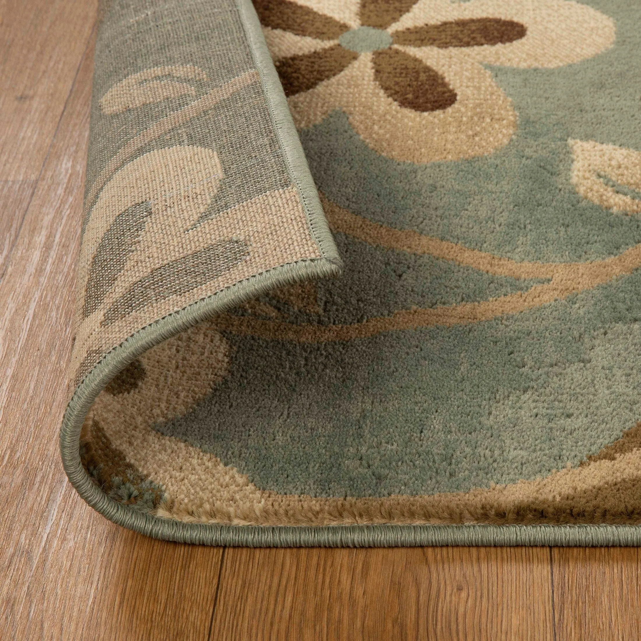 Superior Modern Bohemian Oversized Flower Vines Power-Loomed Indoor Area Rug
