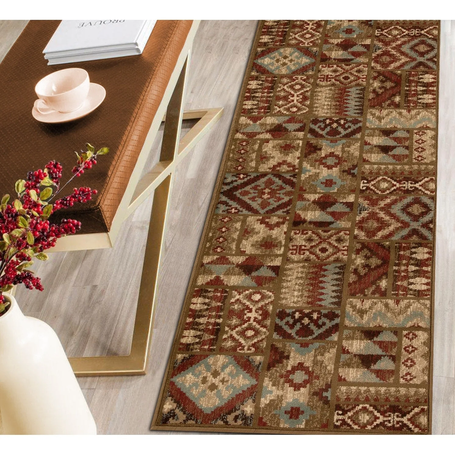 Superior Southwestern Color Rustic Power-Loomed Indoor Area Rug