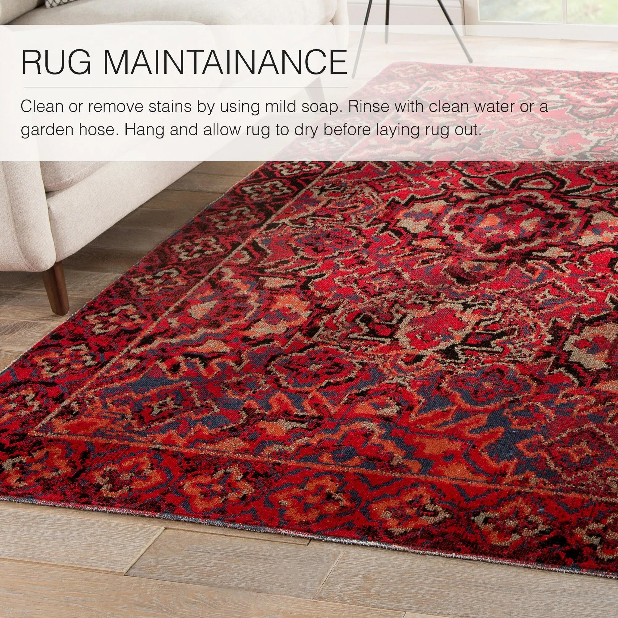 The Curated Nomad Brant Indoor/ Outdoor Medallion Red Area Rug
