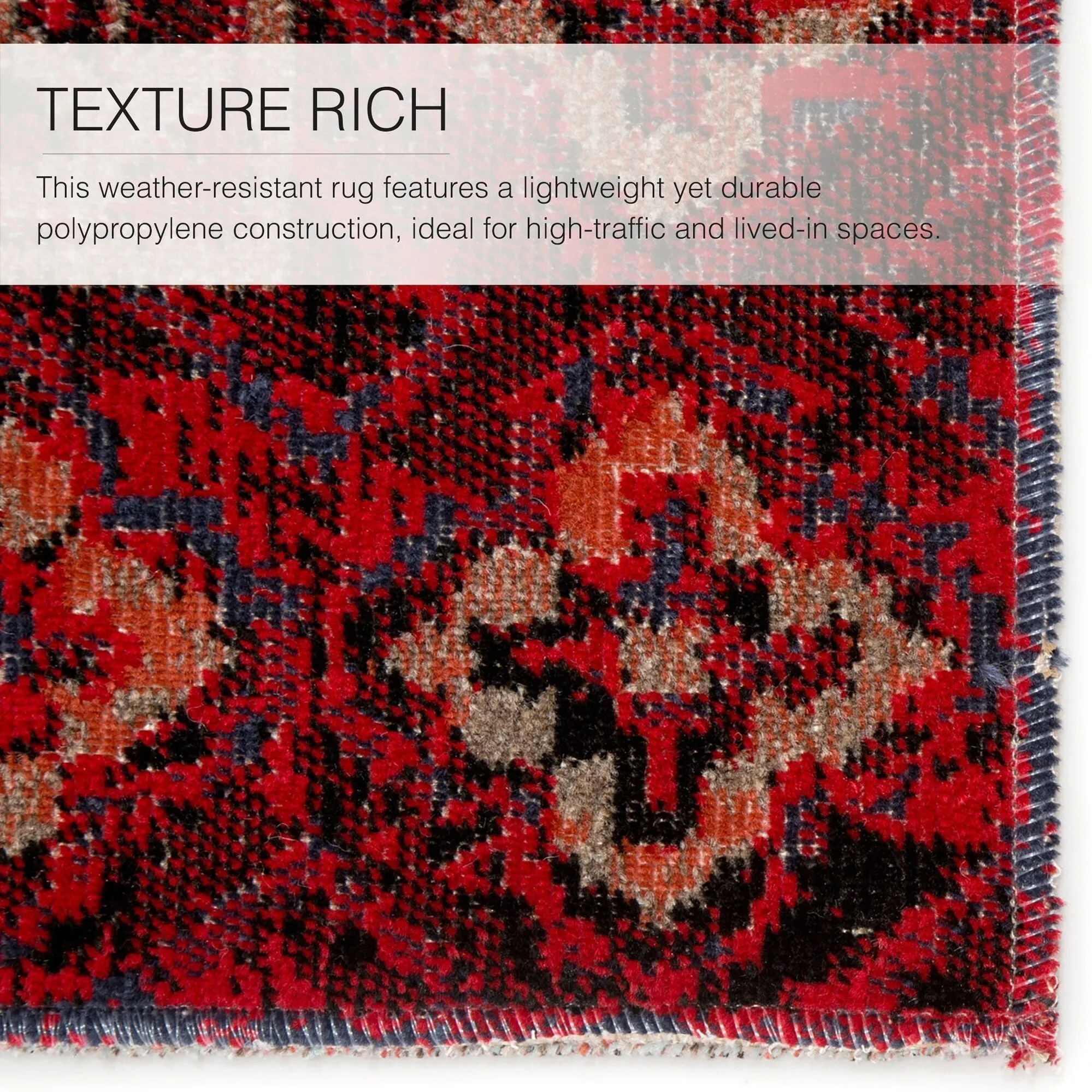 The Curated Nomad Brant Indoor/ Outdoor Medallion Red Area Rug
