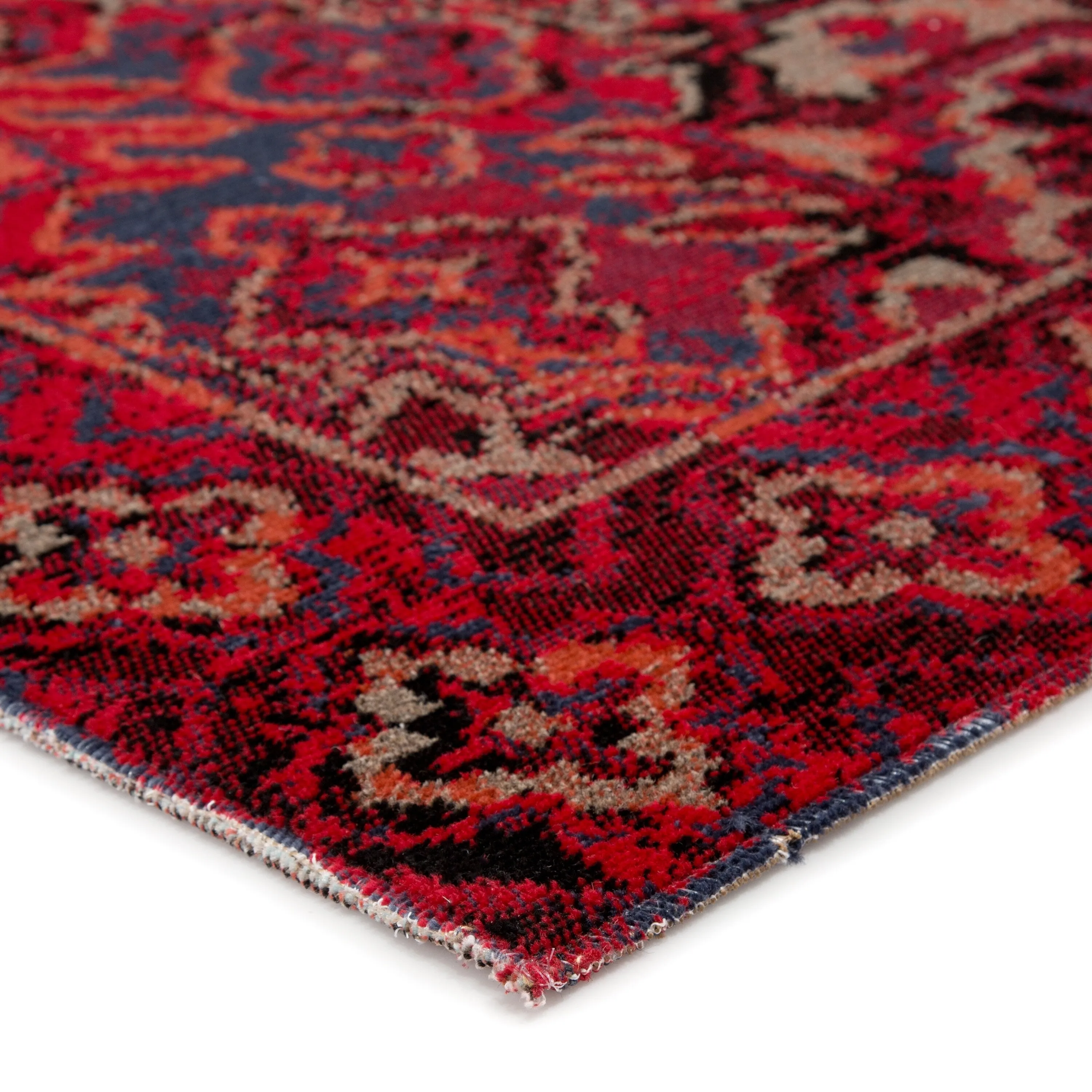 The Curated Nomad Brant Indoor/ Outdoor Medallion Red Area Rug