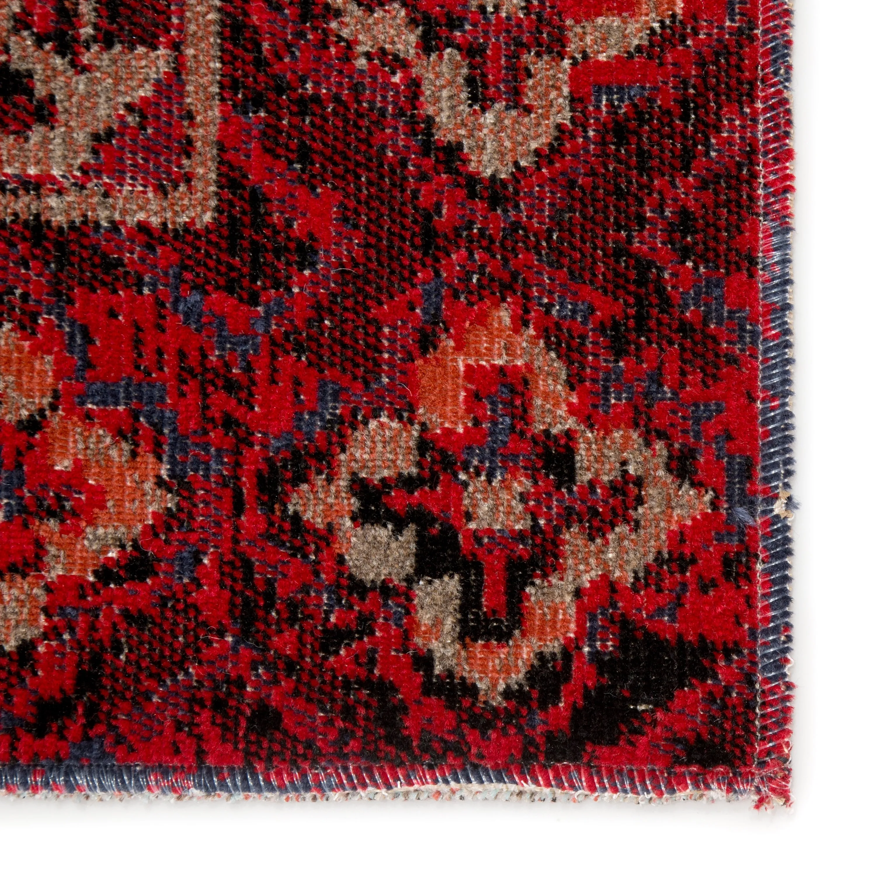 The Curated Nomad Brant Indoor/ Outdoor Medallion Red Area Rug