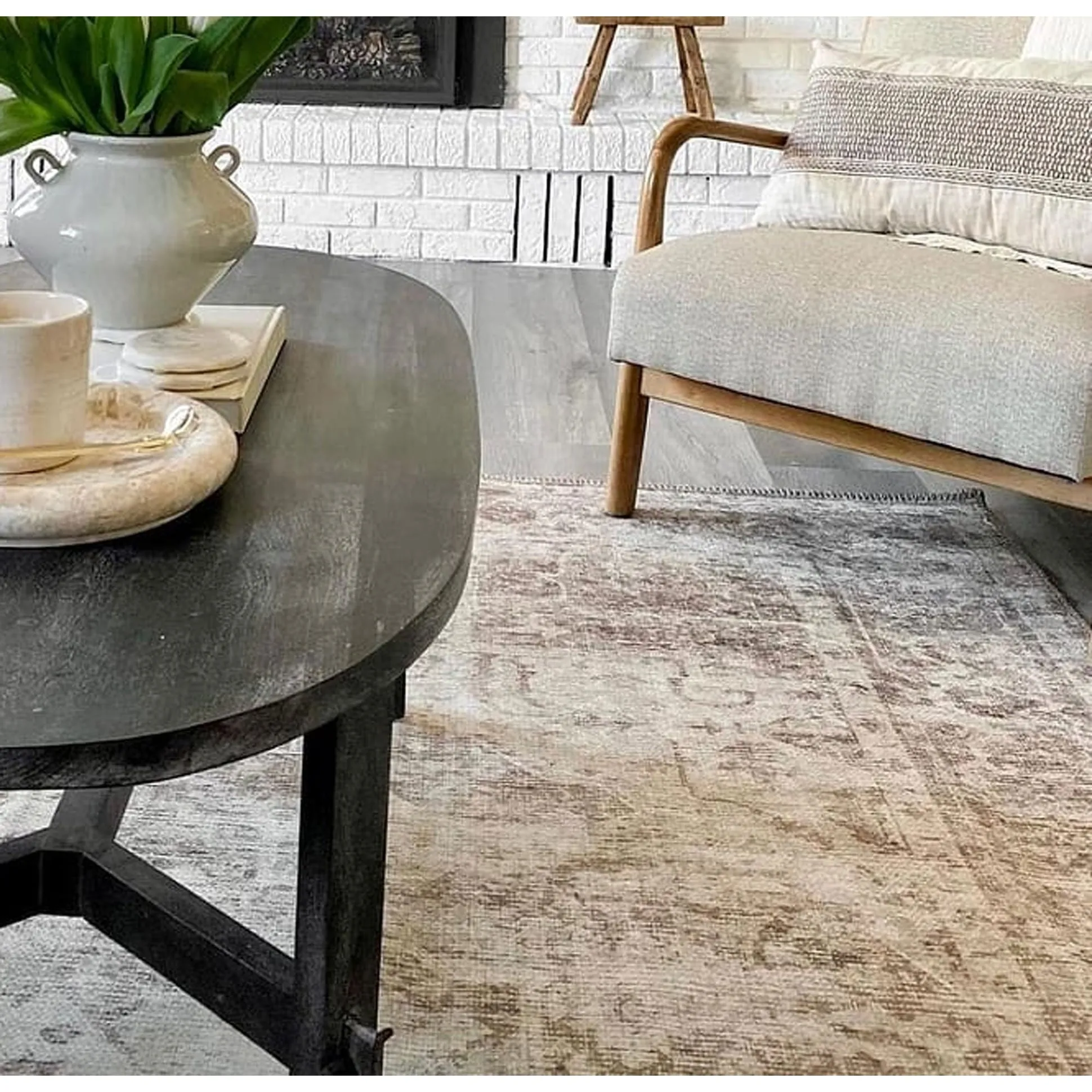 The Rug Collective Chateau Beige - Machine Washable Area Rug