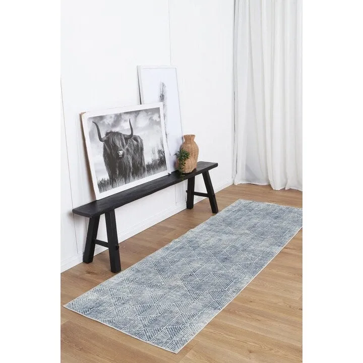 The Rug Collective Greenport Denim - Machine Washable Area Rug