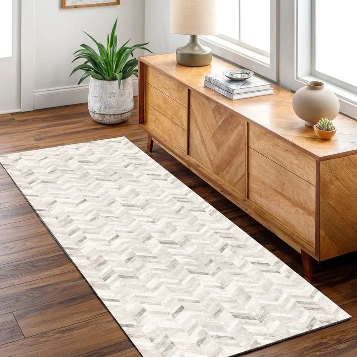 The Rug Collective Herring Beige - Machine Washable Area Rug