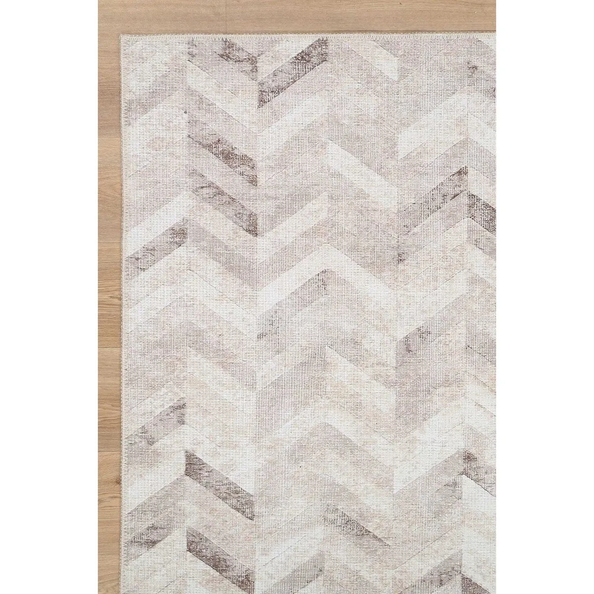 The Rug Collective Herring Beige - Machine Washable Area Rug