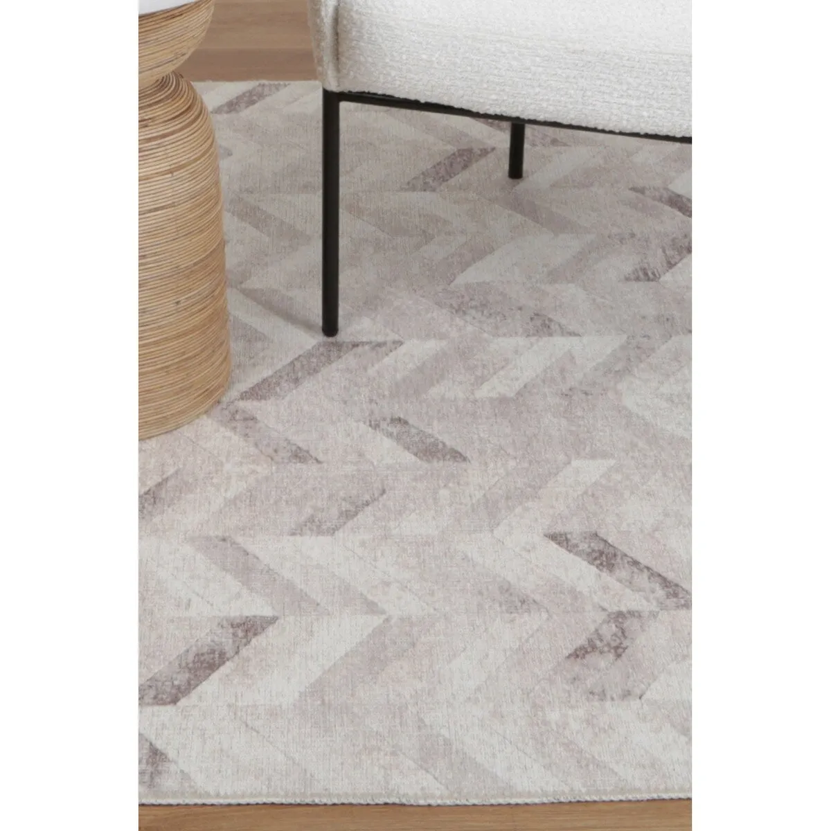 The Rug Collective Herring Beige - Machine Washable Area Rug