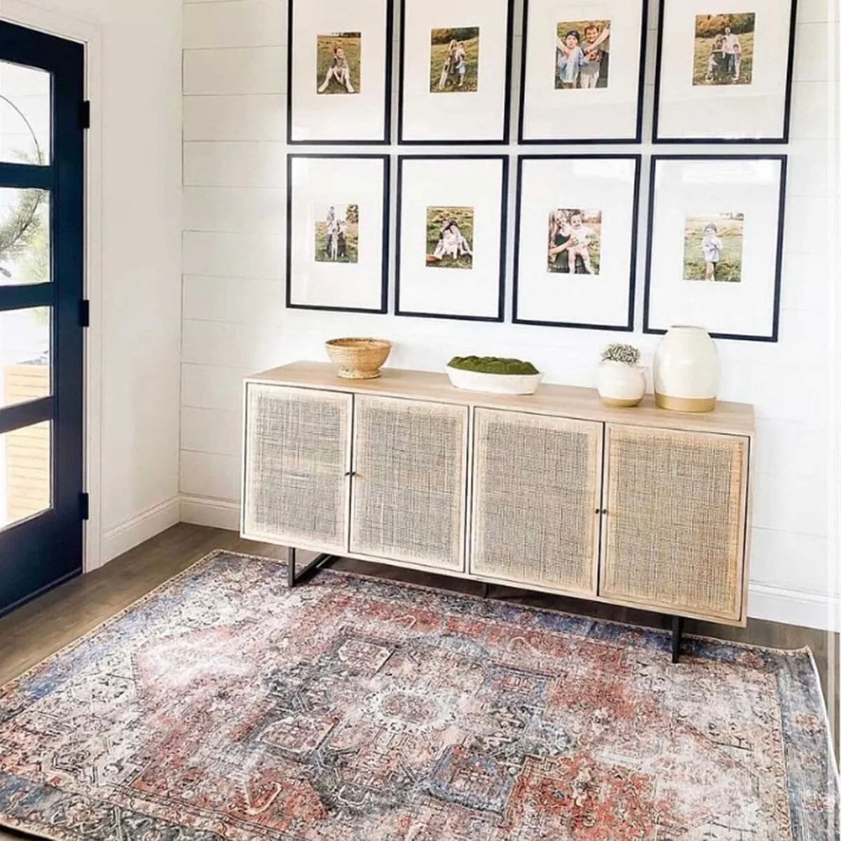 The Rug Collective Vintage Cezanne Terracotta Sky Machine Washable Area Rug