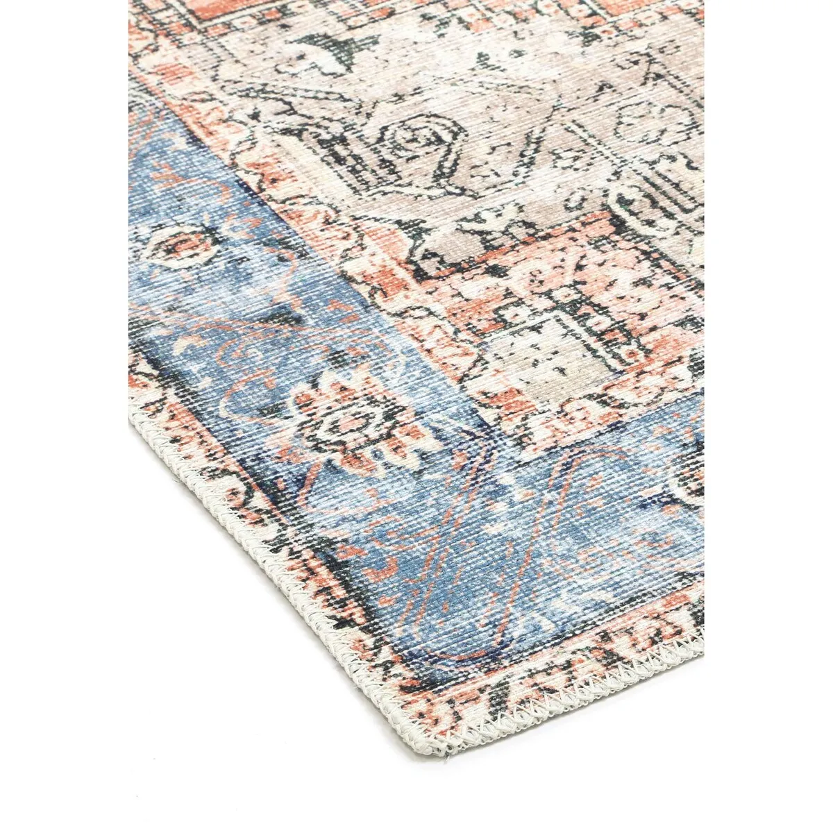 The Rug Collective Vintage Cezanne Terracotta Sky Machine Washable Area Rug