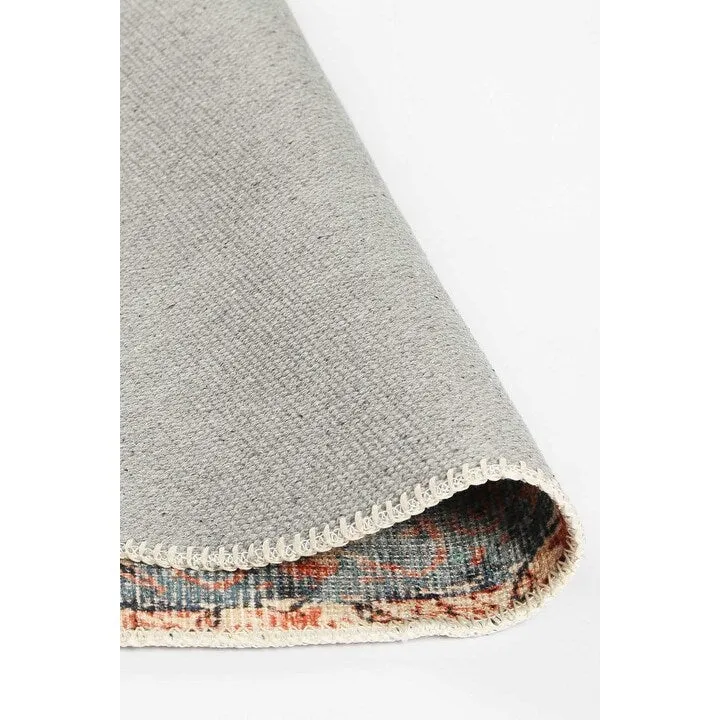 The Rug Collective Vintage Cezanne Terracotta Sky Machine Washable Area Rug
