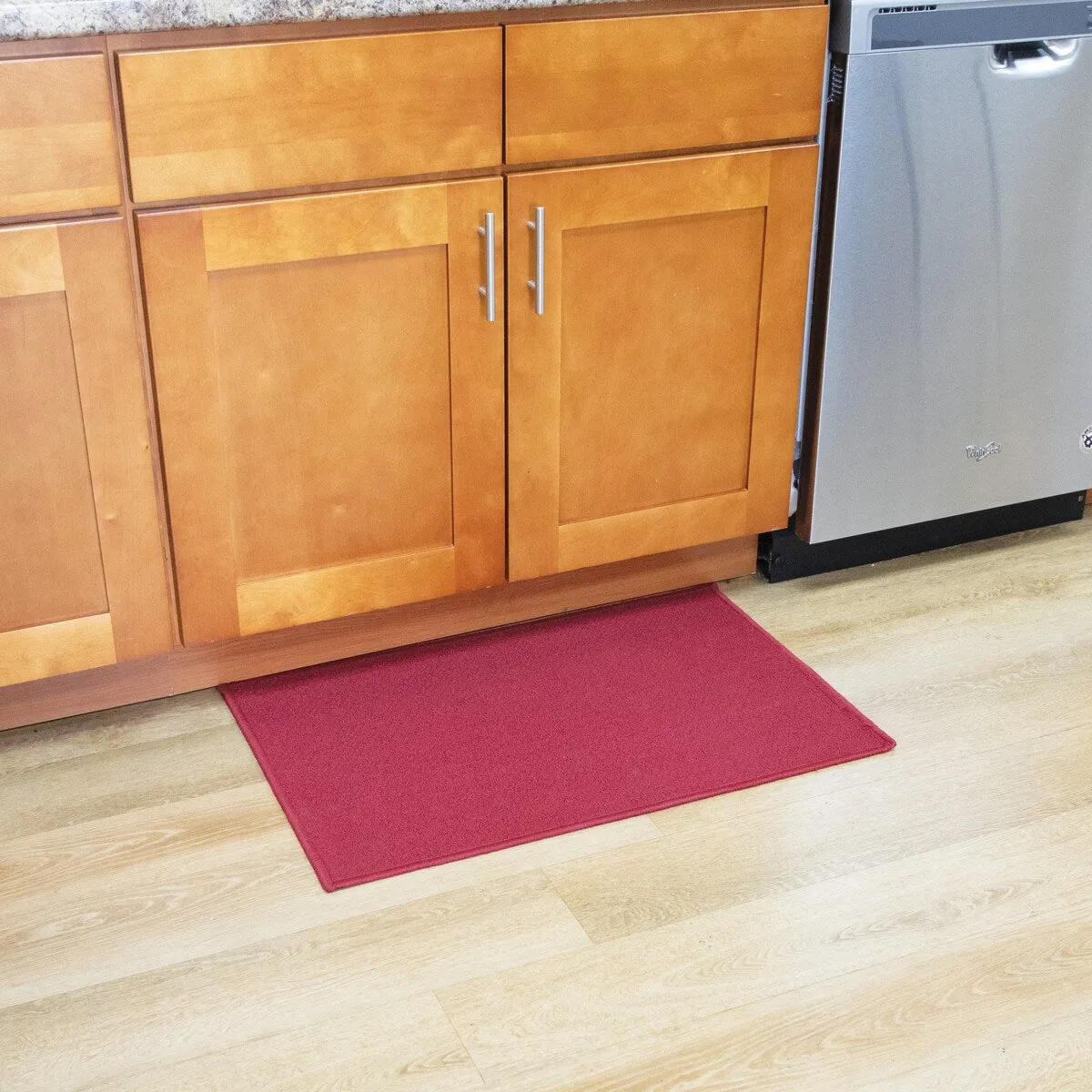 The Sloppy Chef Solid Skid-Resistant Kitchen Rug
