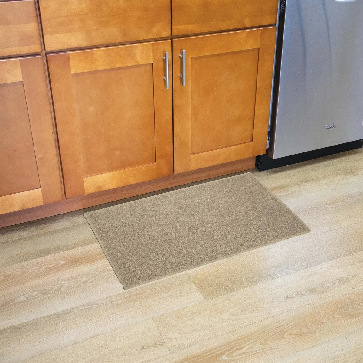 The Sloppy Chef Solid Skid-Resistant Kitchen Rug