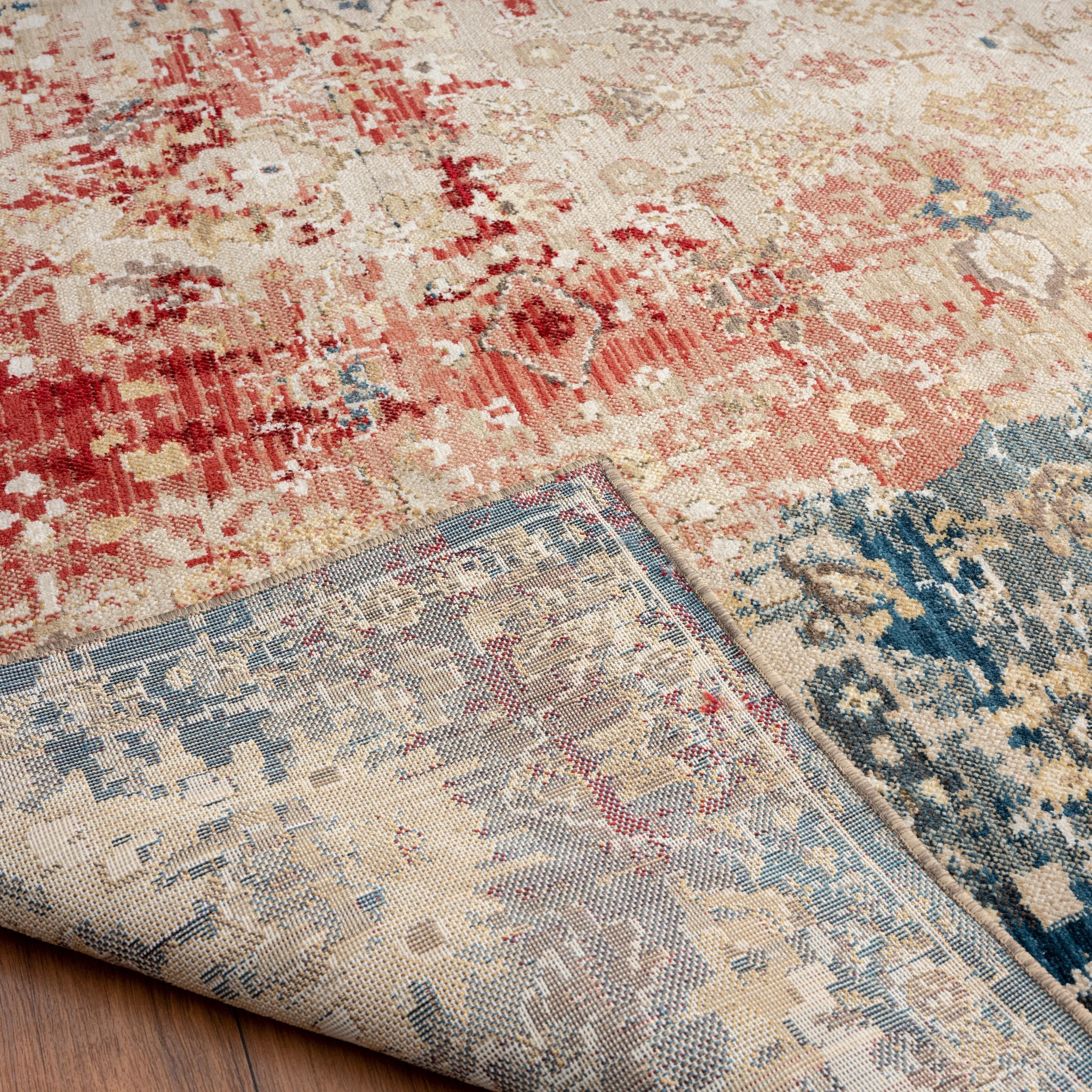 Theory Distressed Multi-Colored Abstract Area Rug
