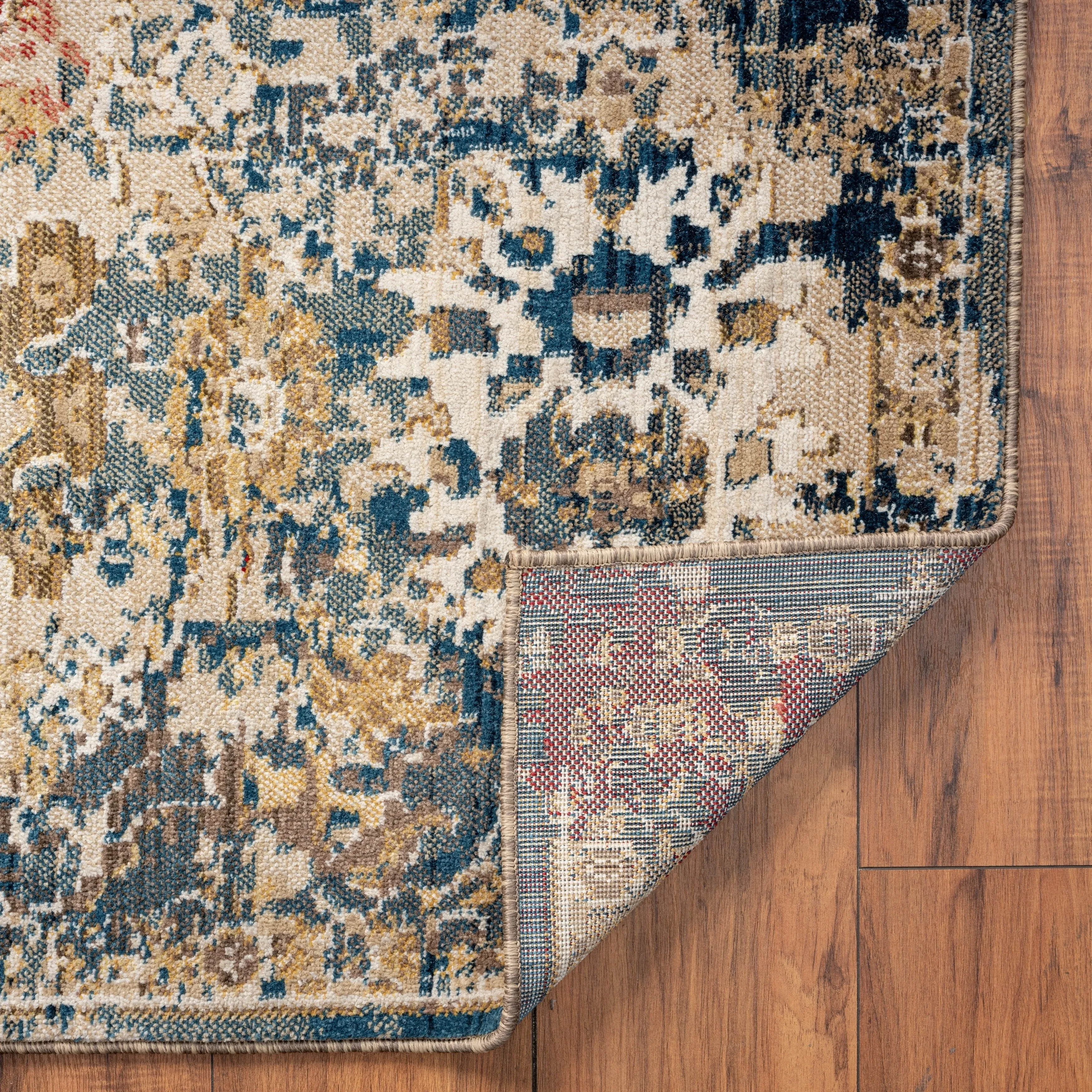Theory Distressed Multi-Colored Abstract Area Rug
