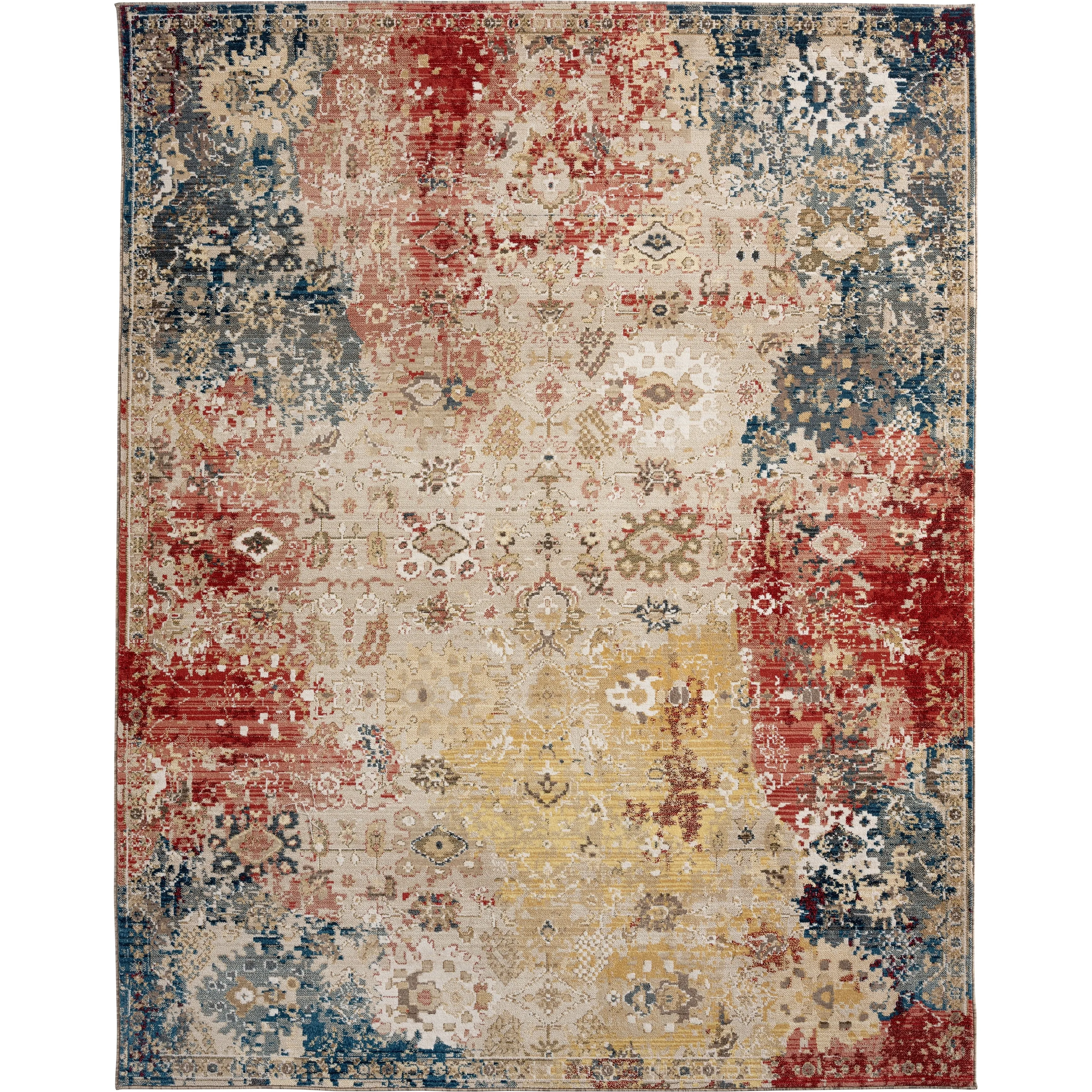 Theory Distressed Multi-Colored Abstract Area Rug