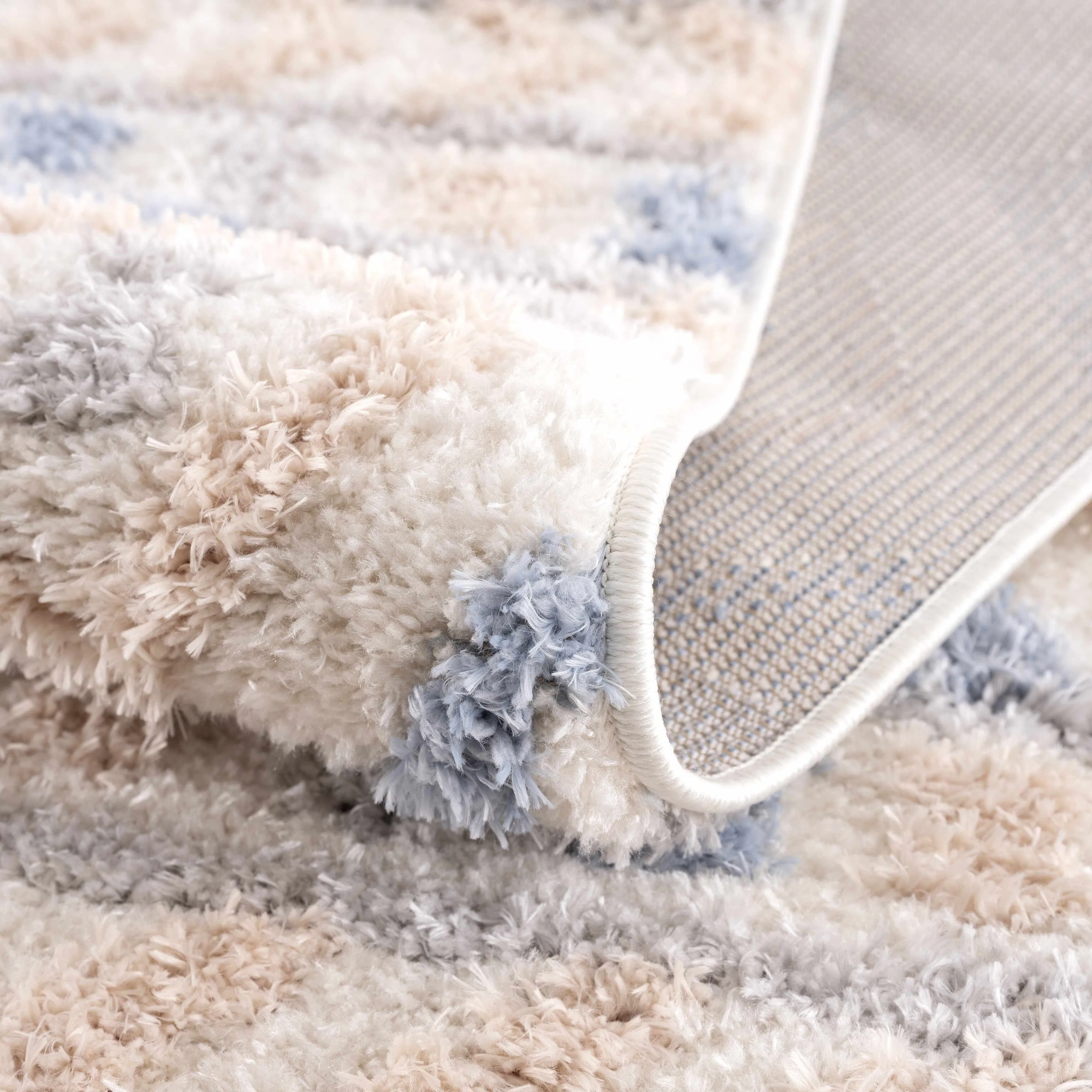Tilos Moroccan Trellis Farmhouse Shag Area Rug