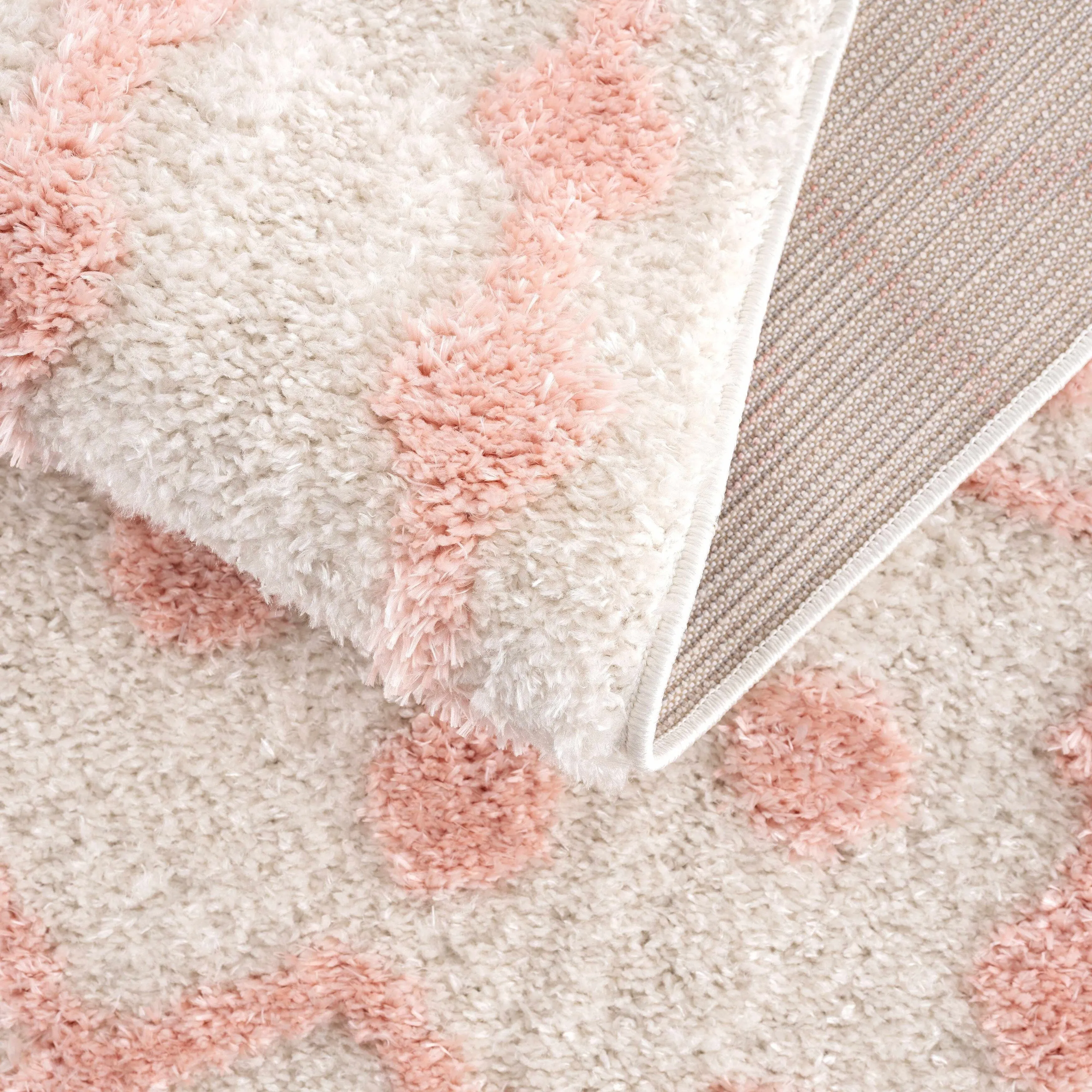 Tilos Moroccan Trellis Farmhouse Shag Area Rug