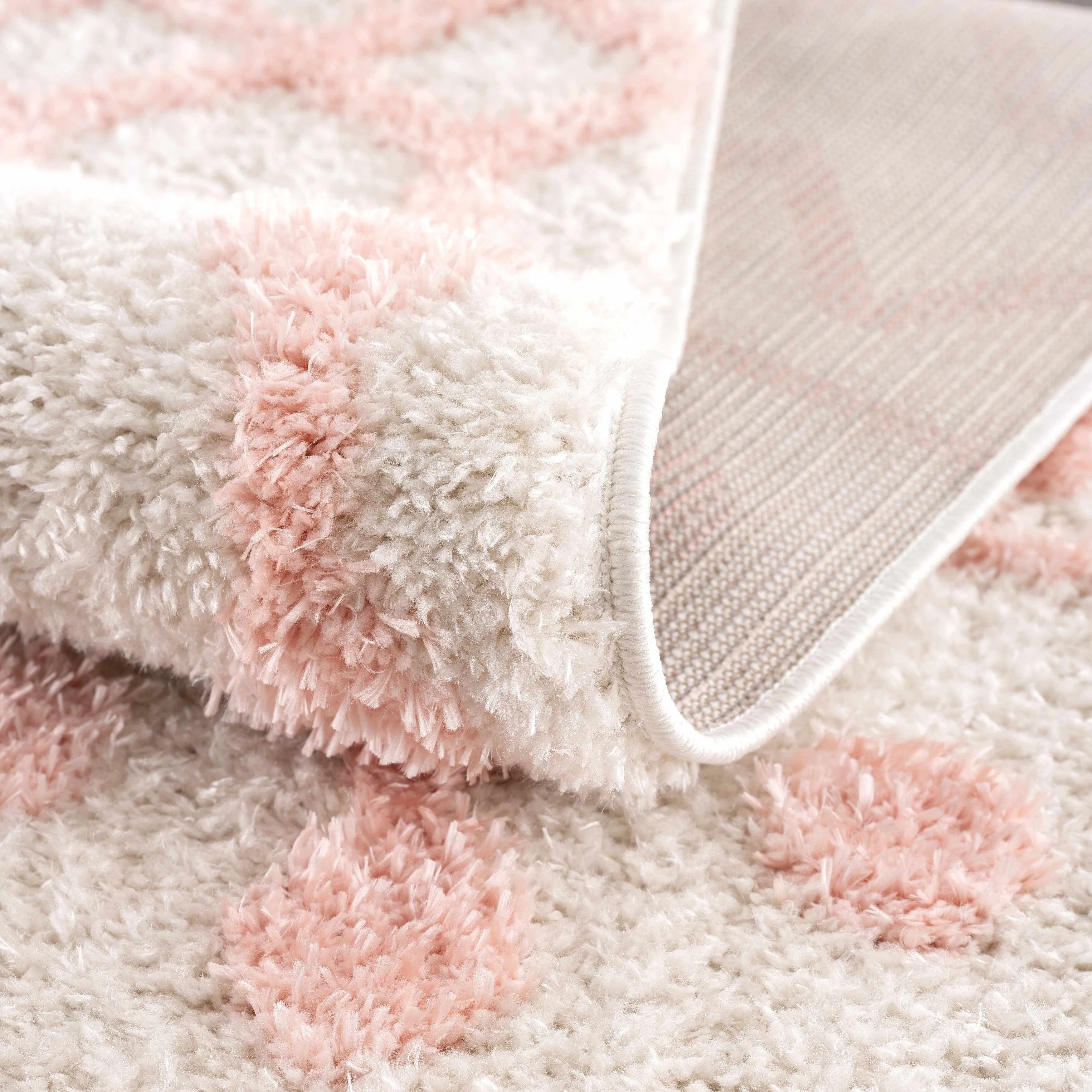 Tilos Moroccan Trellis Farmhouse Shag Area Rug