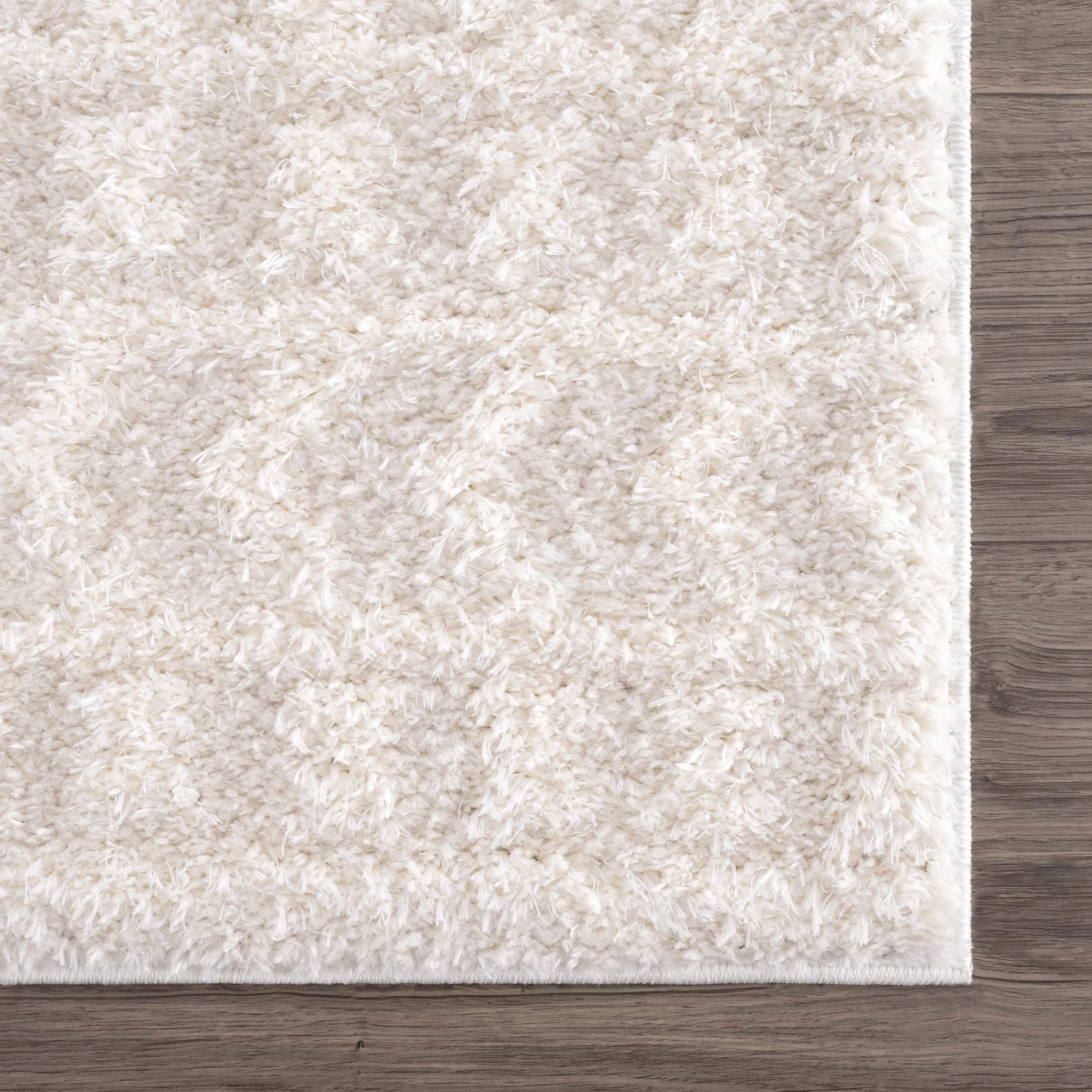 Tilos Moroccan Trellis Farmhouse Shag Area Rug