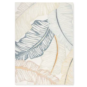 TOMMY BAHAMA Cay Palm Fronds Indoor Outdoor Area Rug. Leaf Coastal Design. UV Fade Resistant