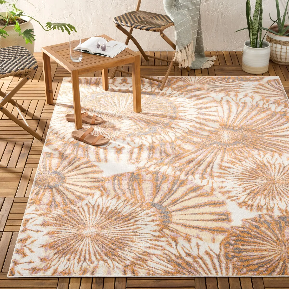 TOMMY BAHAMA Shibori Summer Tie Dye Indoor Outdoor Area Rug. Tie Dye Modern Design. UV Fade Resistant