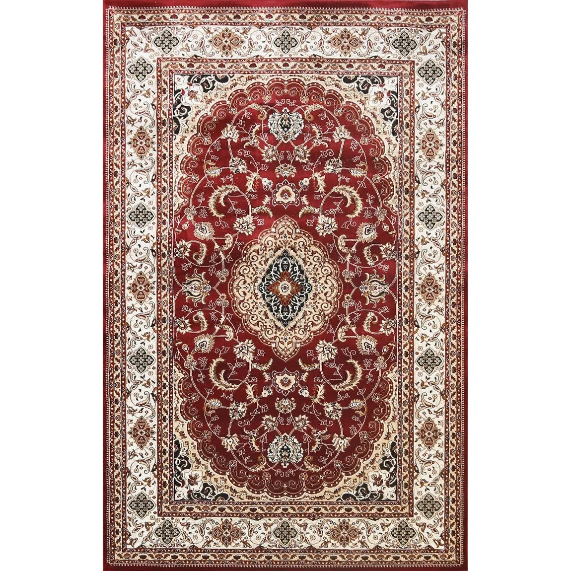 Traditional Floral Medallion Tabriz Turkish Area Rug Oriental Carpet