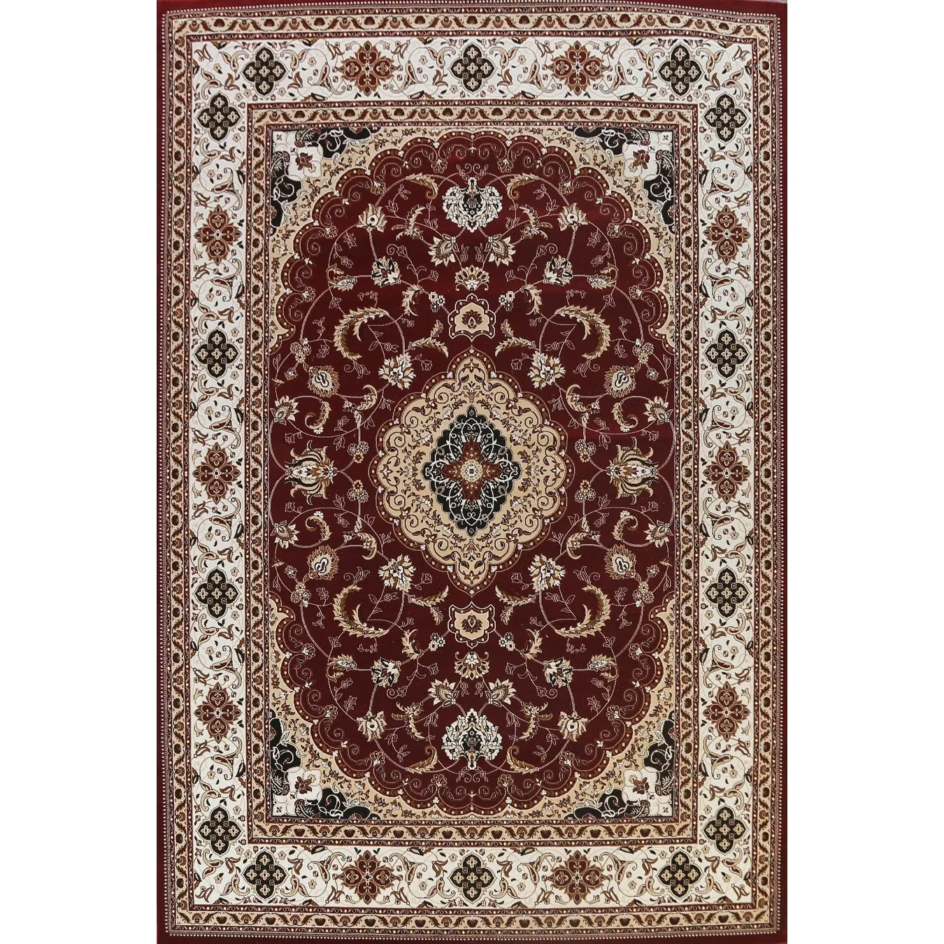 Traditional Floral Medallion Tabriz Turkish Area Rug Oriental Carpet