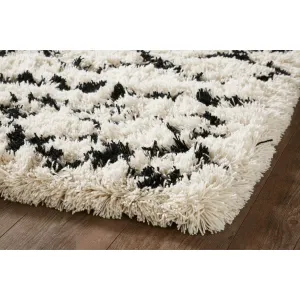 Tylie Black & Ivory Wool Cotton Rug