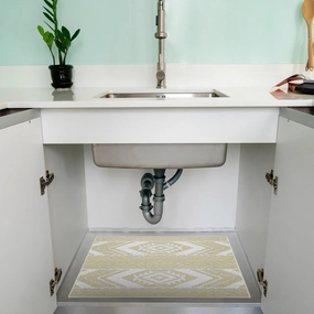 Under Sink Mat - Ultra-Absorbent Cotton Shelf Liners For Kitchen Cabinets - 2X3 feet