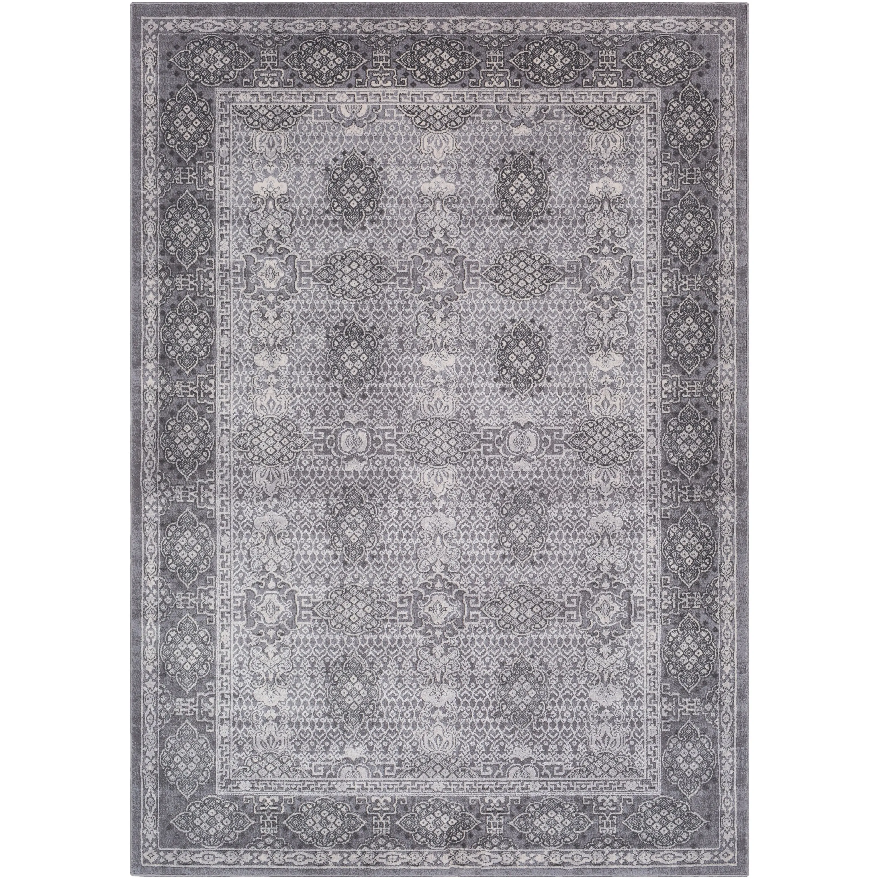 Valerie Distressed Tibetan Grey Area Rug - 8'10 x 12'4